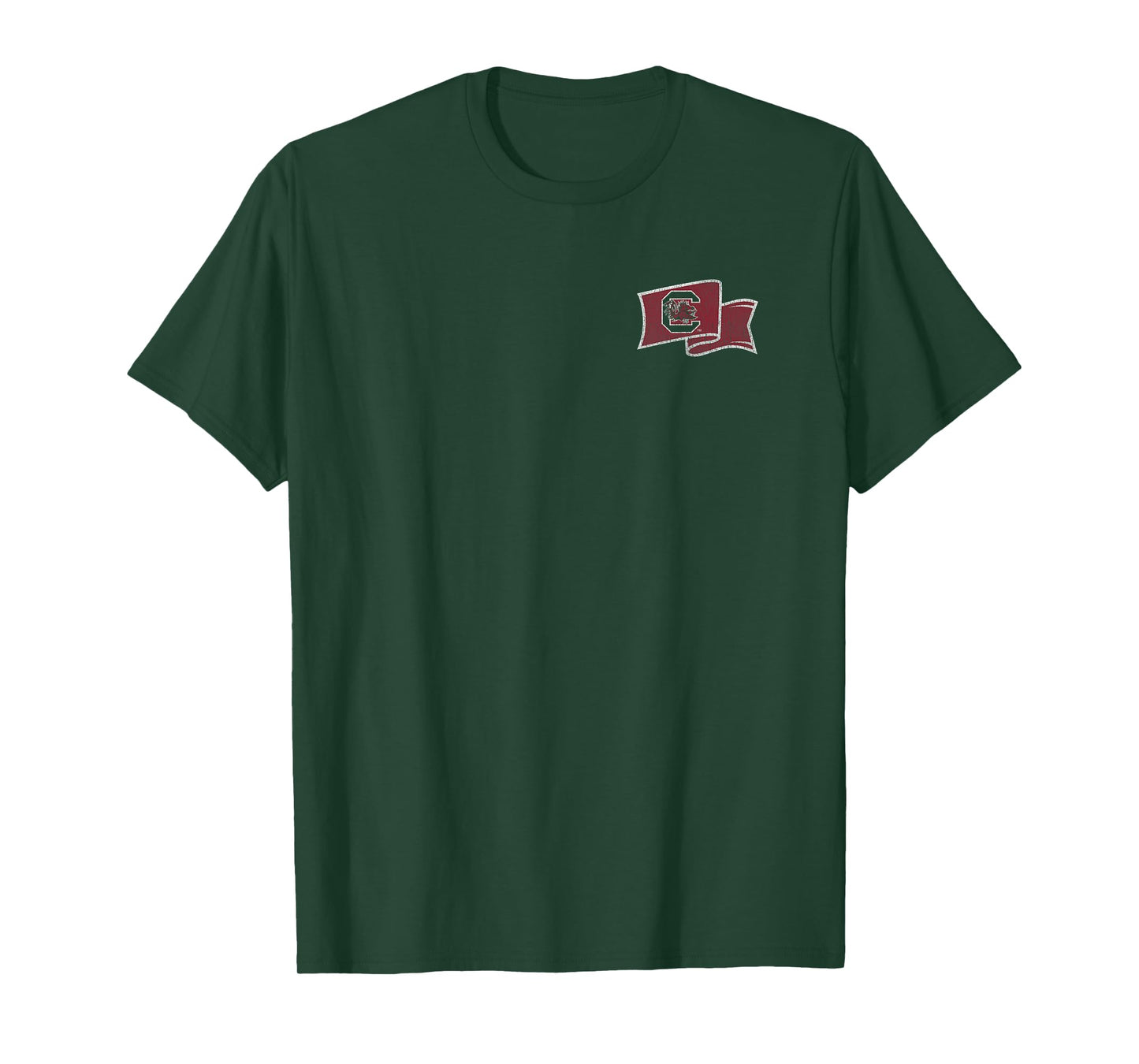 South Carolina Gamecocks Front/Back Vintage Flag Black T-Shirt