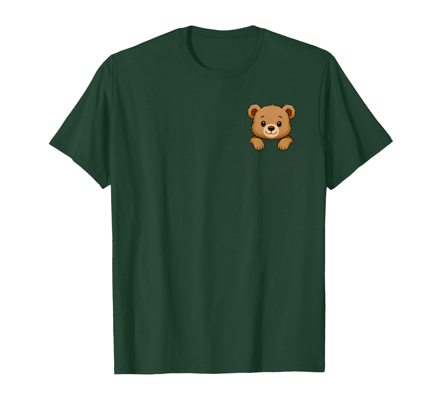 Funny Bear Peeking in Pocket Cute Bears Men Women Kids T-Shirt