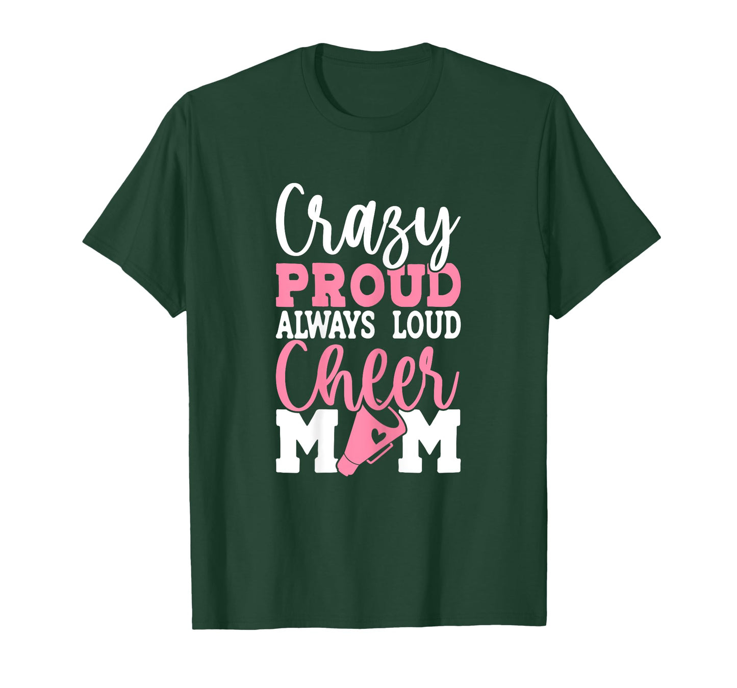 Womens Cheerleader Mama Mother Cheer Mom Loud & Proud Cheerleading T-Shirt