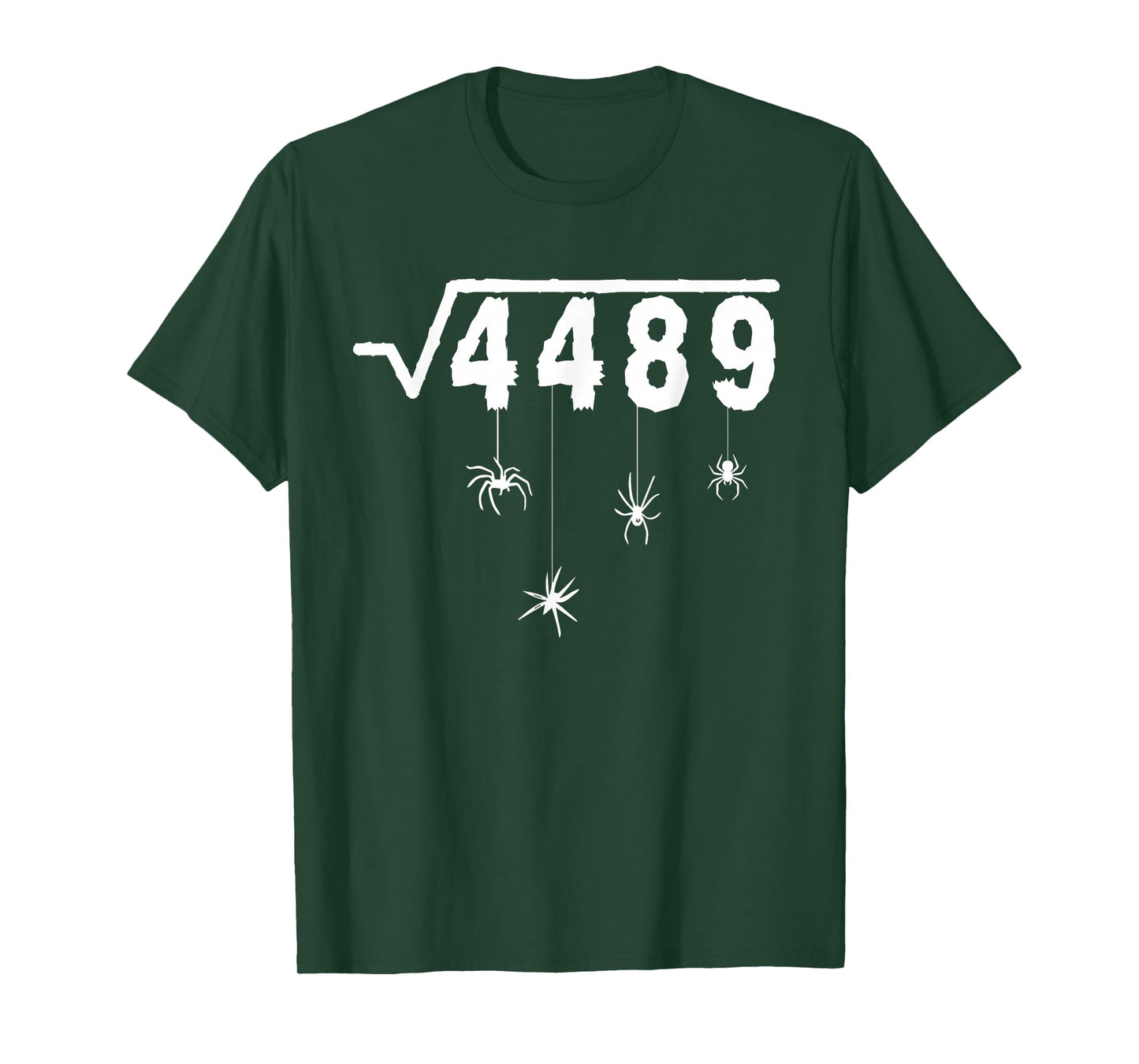 67 Meme Math Teacher 6 7 Halloween Spiders Square Root 4489 T-Shirt