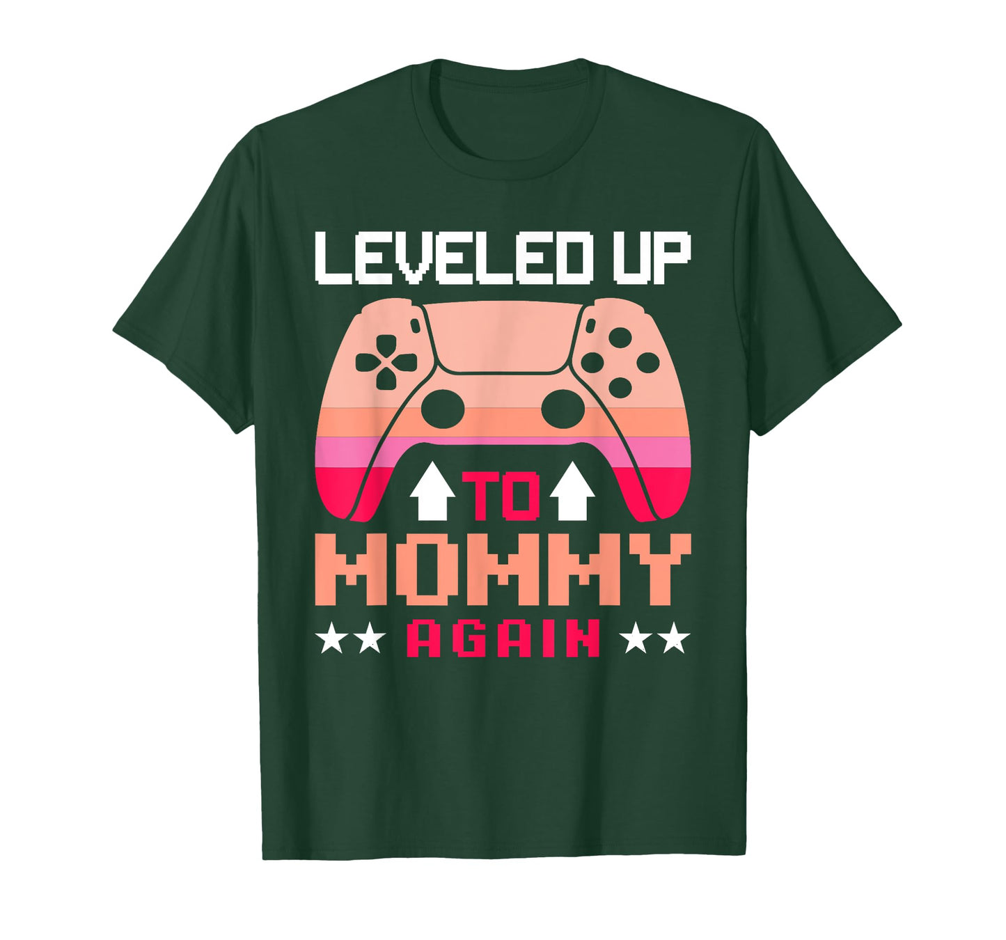 Vintage Retro Leveling Up to Mom Again Soon to Be Mom Again T-Shirt