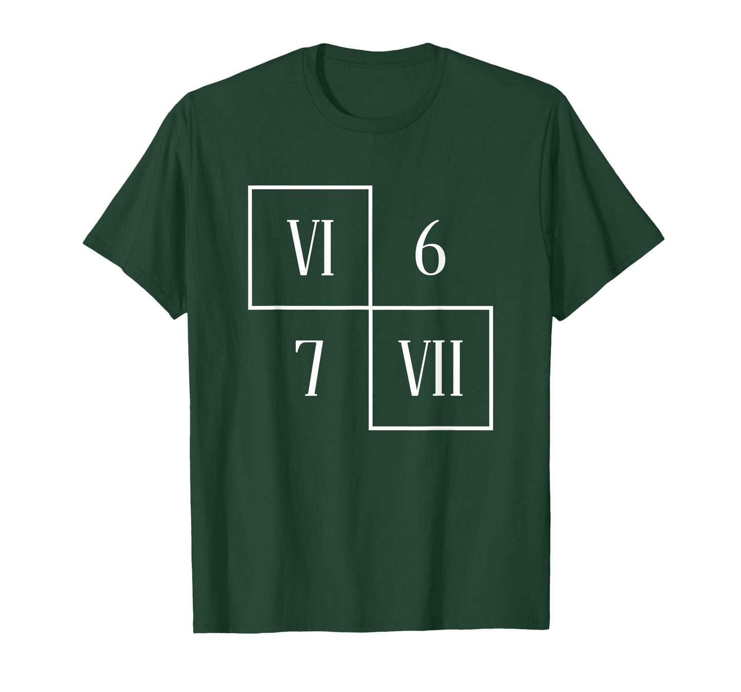 Funny VI VII 6 7 Meme Roman Numerals Math Six Seven T-Shirt