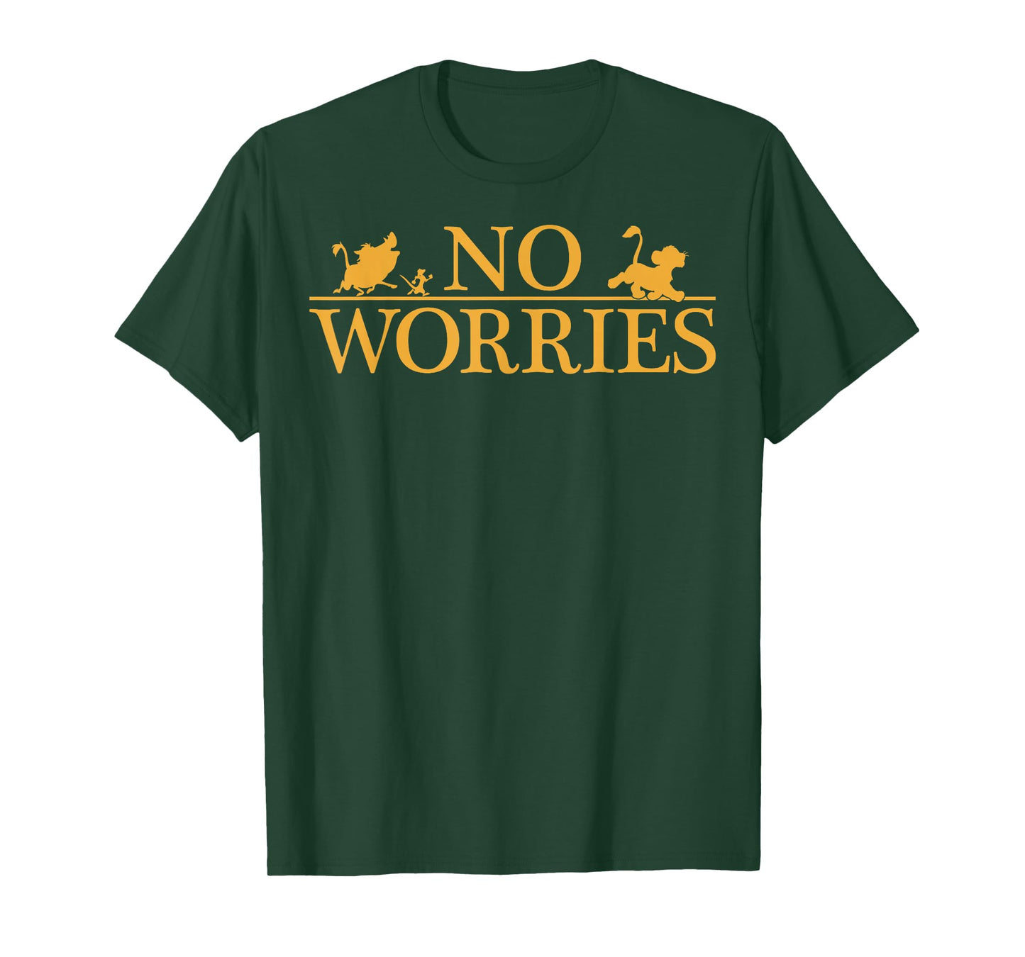 Disney Lion King No Worries Font Simba Graphic T-Shirt T-Shirt