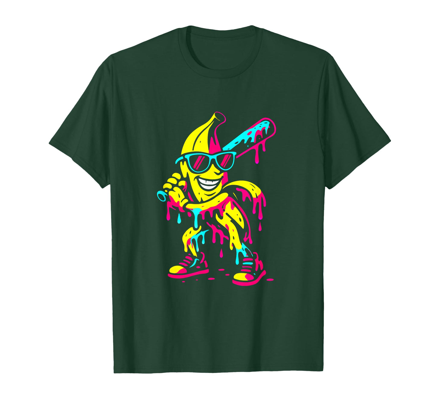 Banana Funny Baseball Drip Kids Youth Boys Girls T-Shirt