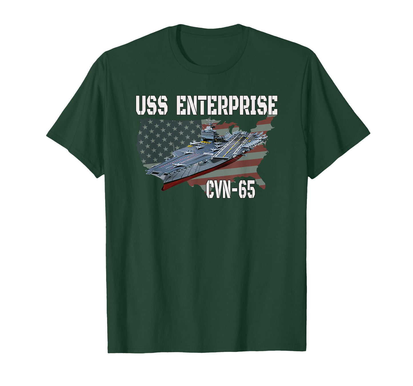 USS Enterprise CVN-65 Aircraft Carrier Veterans Day T-Shirt