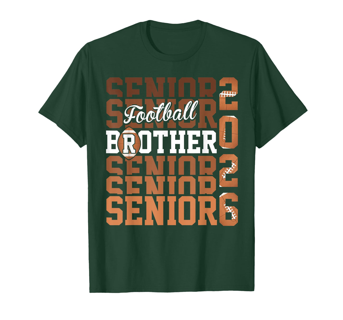 2026 football senior Brother graduation Matching family T-Shirt