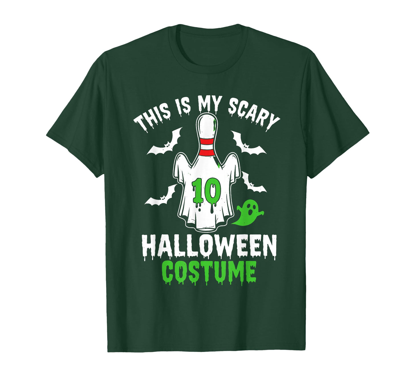 This is My Scary Halloween Costume Bowling Pin Ghost Spooky T-Shirt