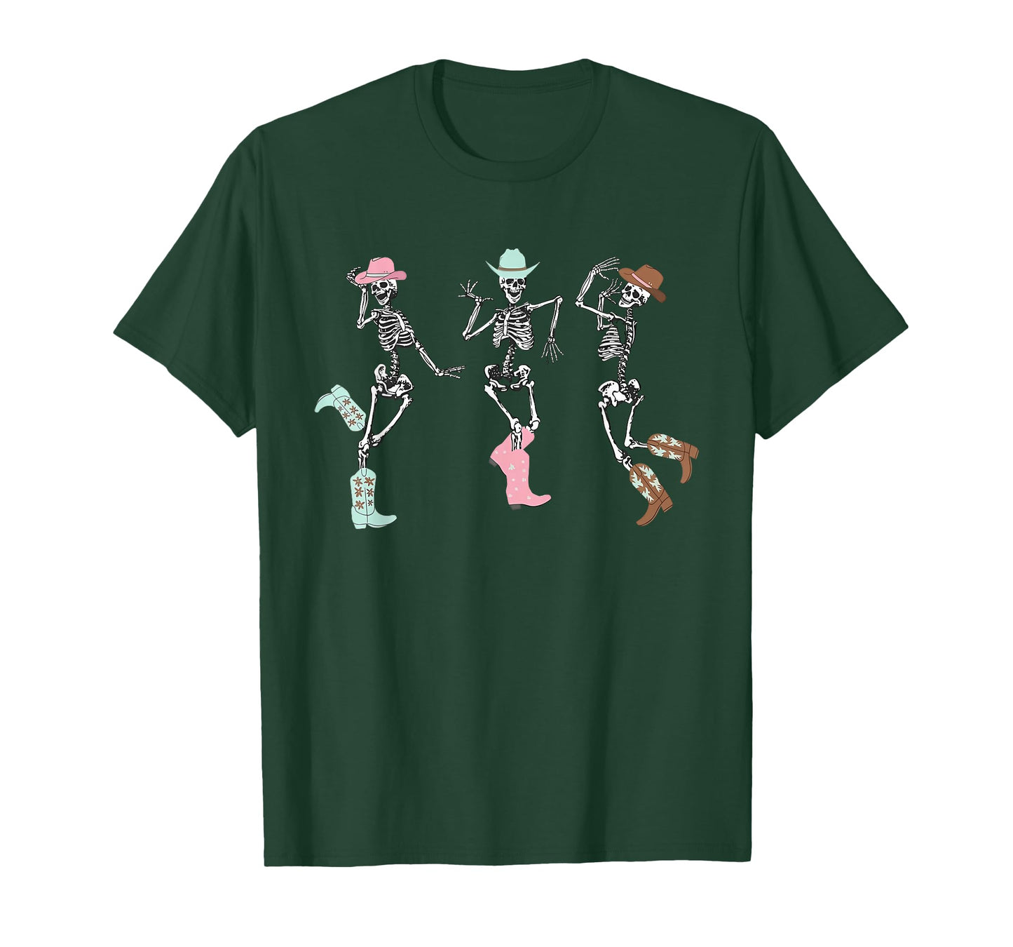 Dancing Skeletons in Cowboy Hats and Boots for Everyone T-Shirt