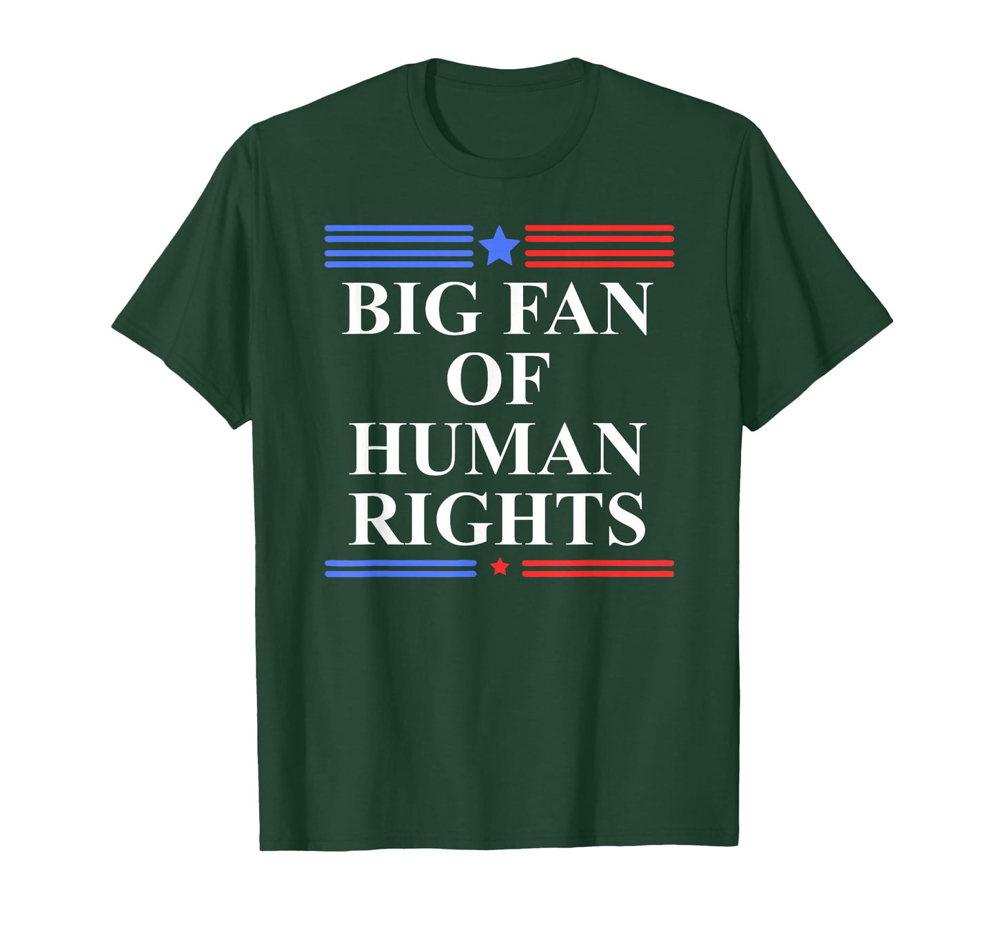 Big Fan of Human Rights Protest Signs No Kings Pro Democracy T-Shirt