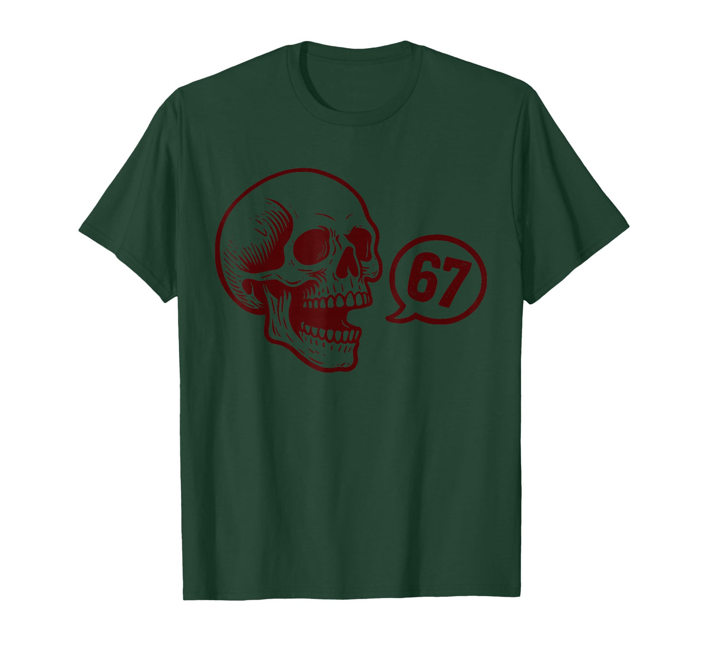 67 Halloween Skeleton Six Seven Meme Brainrot Funny Boys T-Shirt