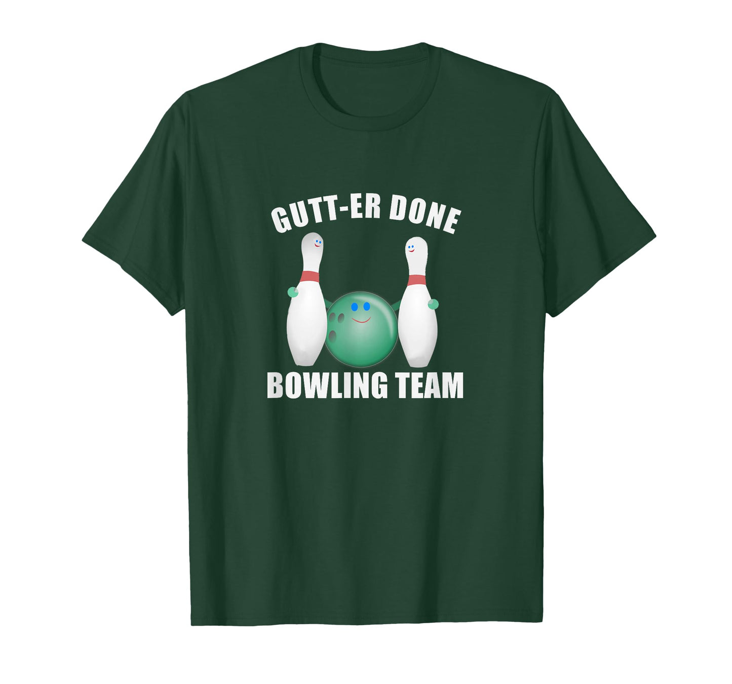 Funny Ten Pin Bowl League Team Gutt-er Done Bowling T-Shirt