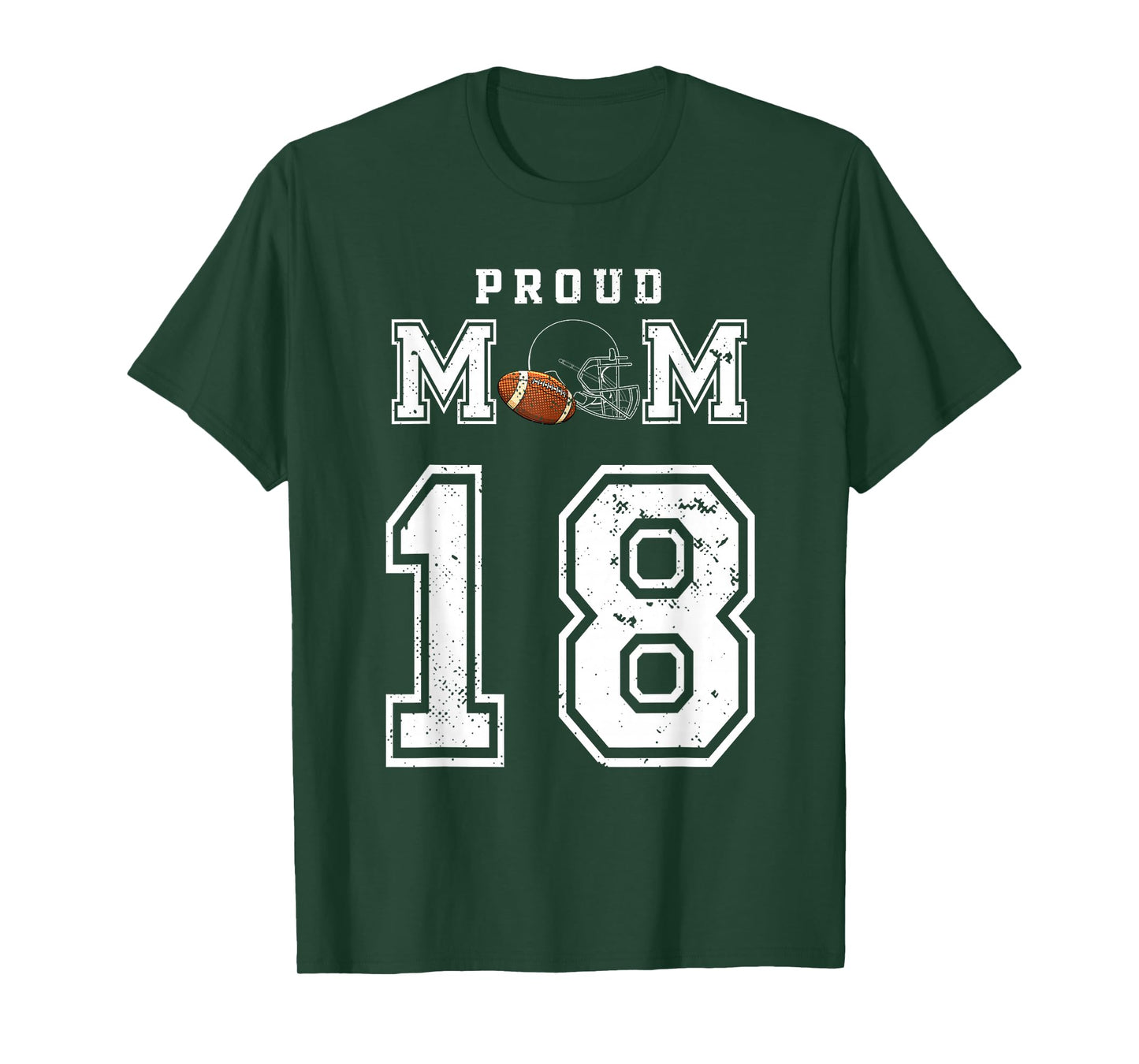 Custom Proud Football Mom Number 18 Personalized For Women T-Shirt