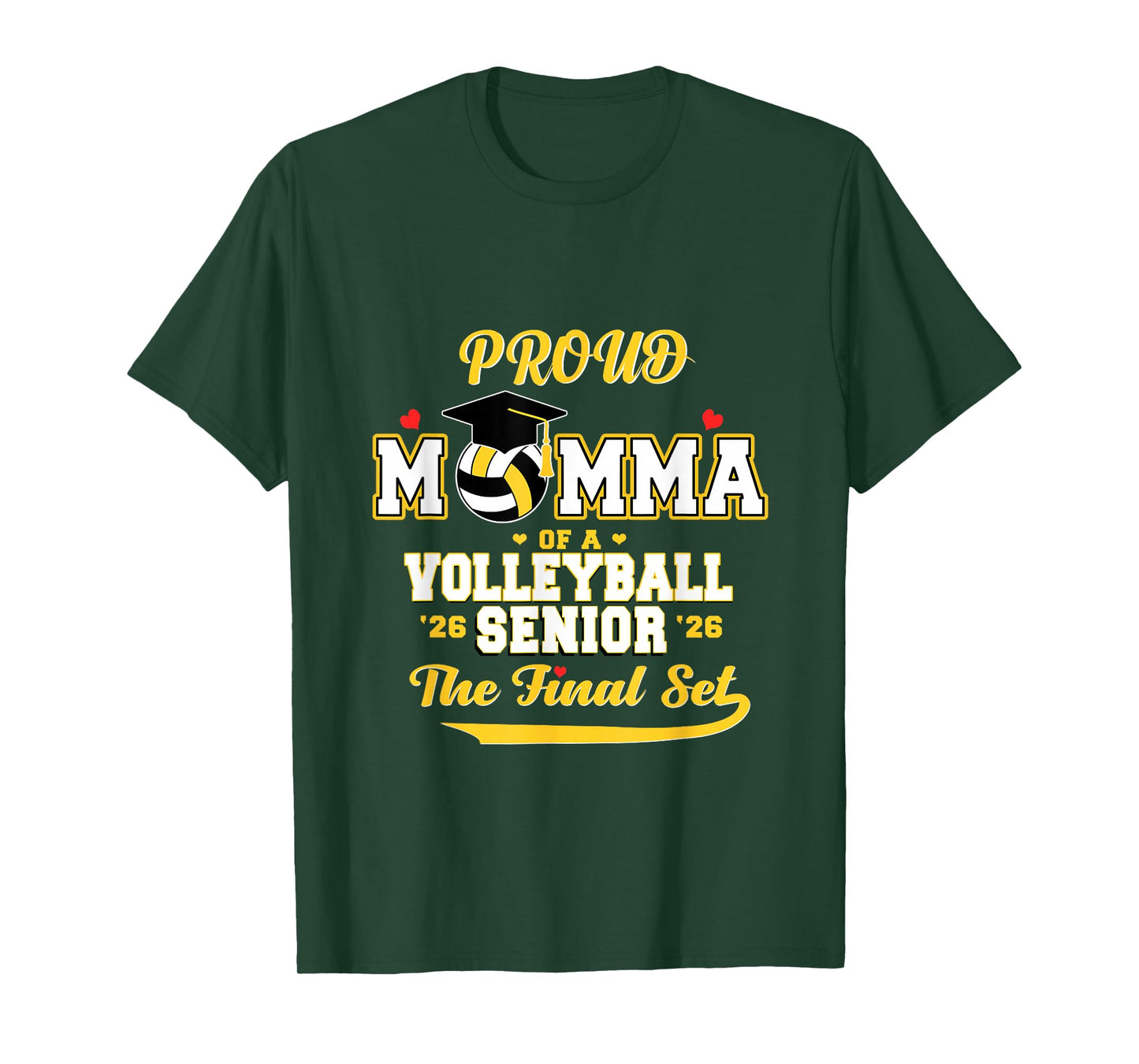 Cool Family '26 Graduation Volleyball Player Momma #9 T-Shirt