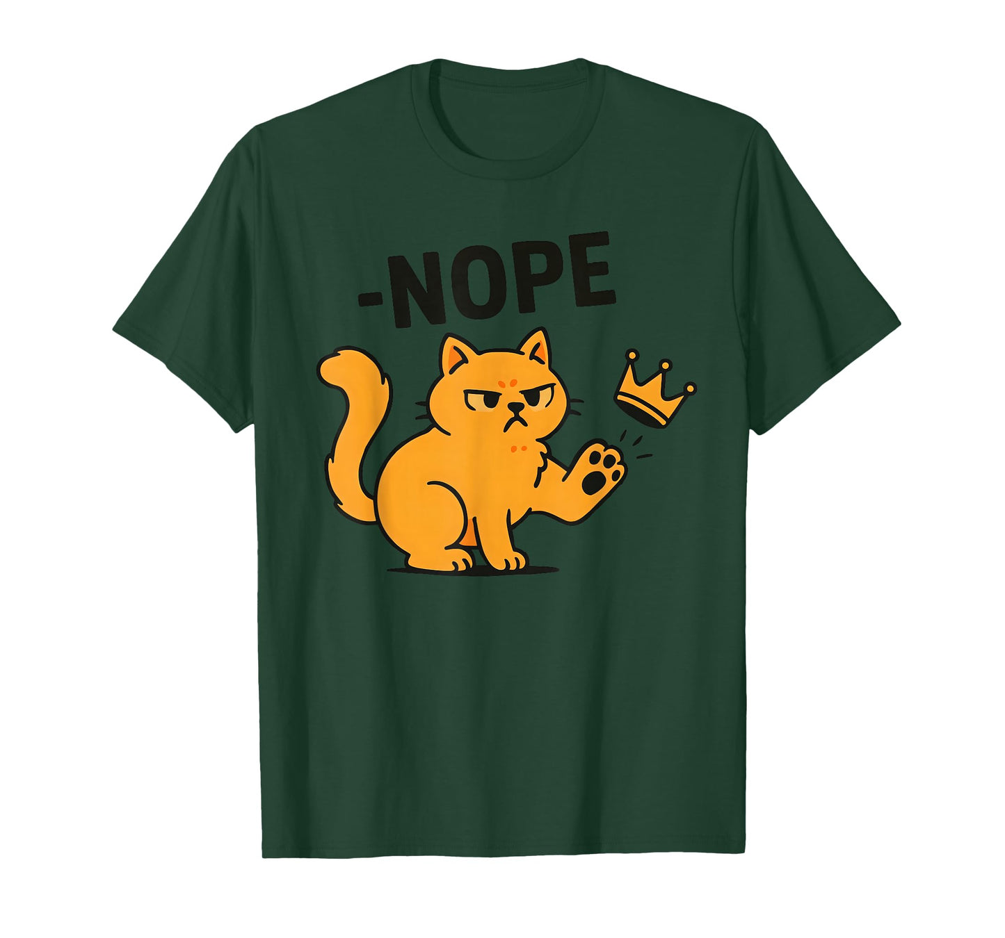 No Kings Orange Cat Enjoy Freedom Without the Crown T-Shirt