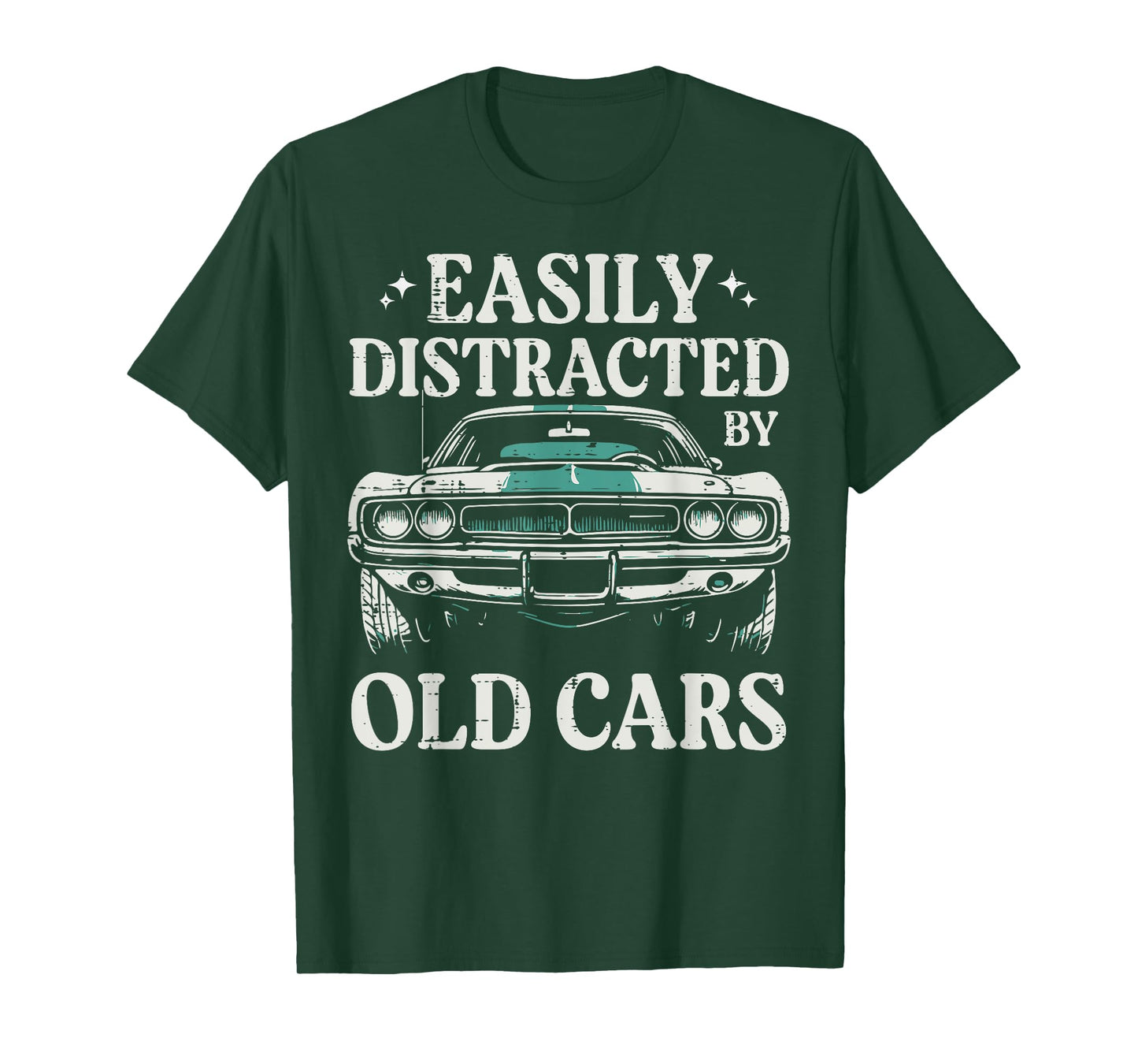 Racing Easily Distracted Old Cars Car Race Men Women Kids T-Shirt