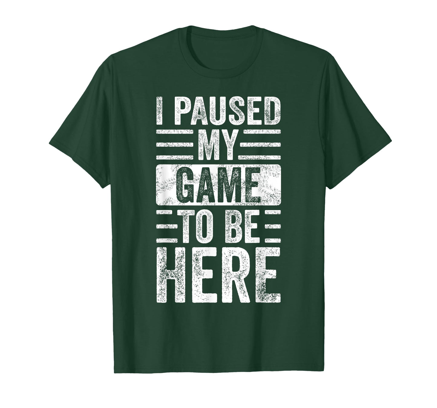 I Paused My Game To Be Here, Funny Vintage Video Gamer Joke T-Shirt