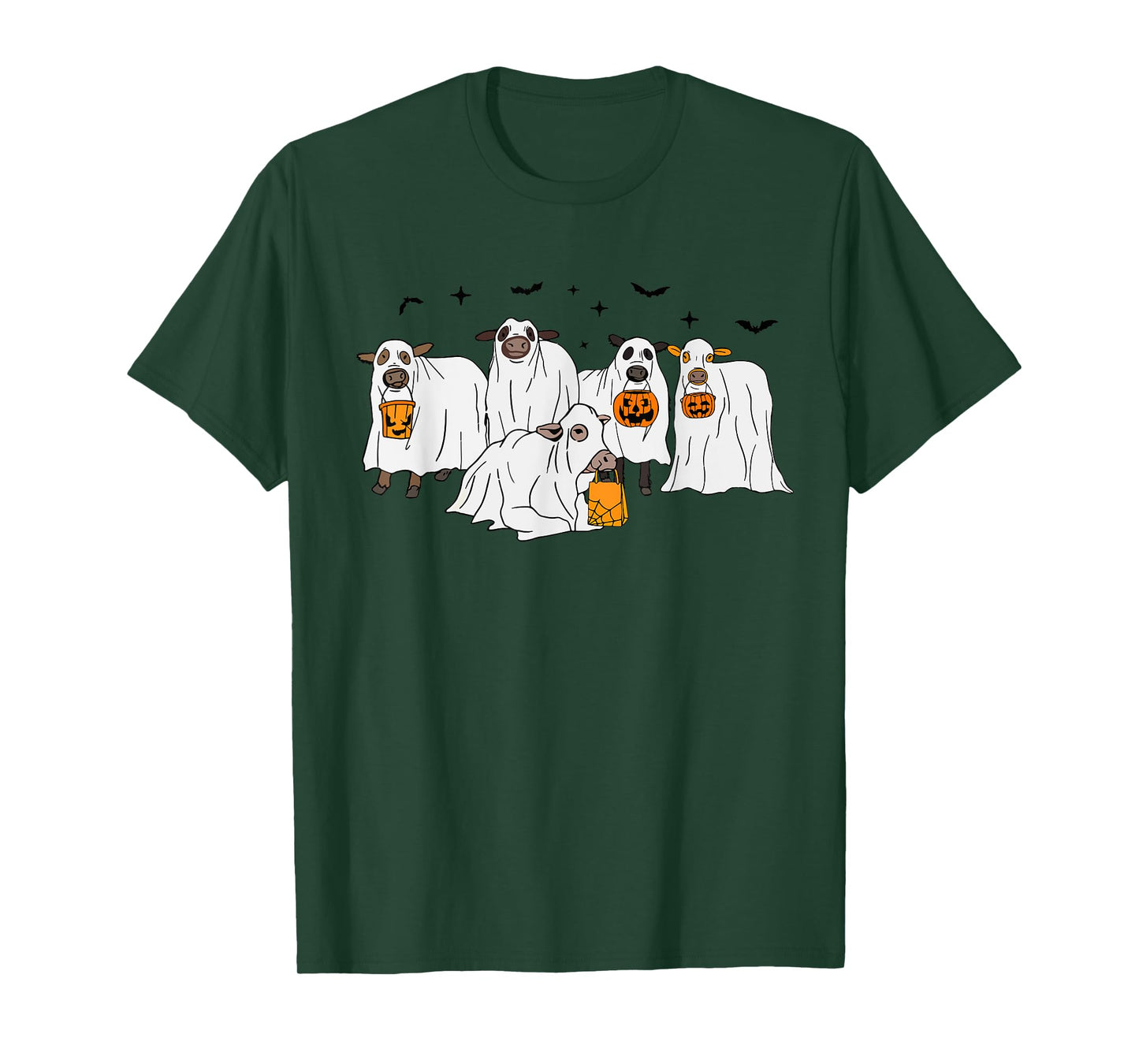 Funny Cow Ghost Halloween Farmer Trick Or Treat Cow Lover T-Shirt