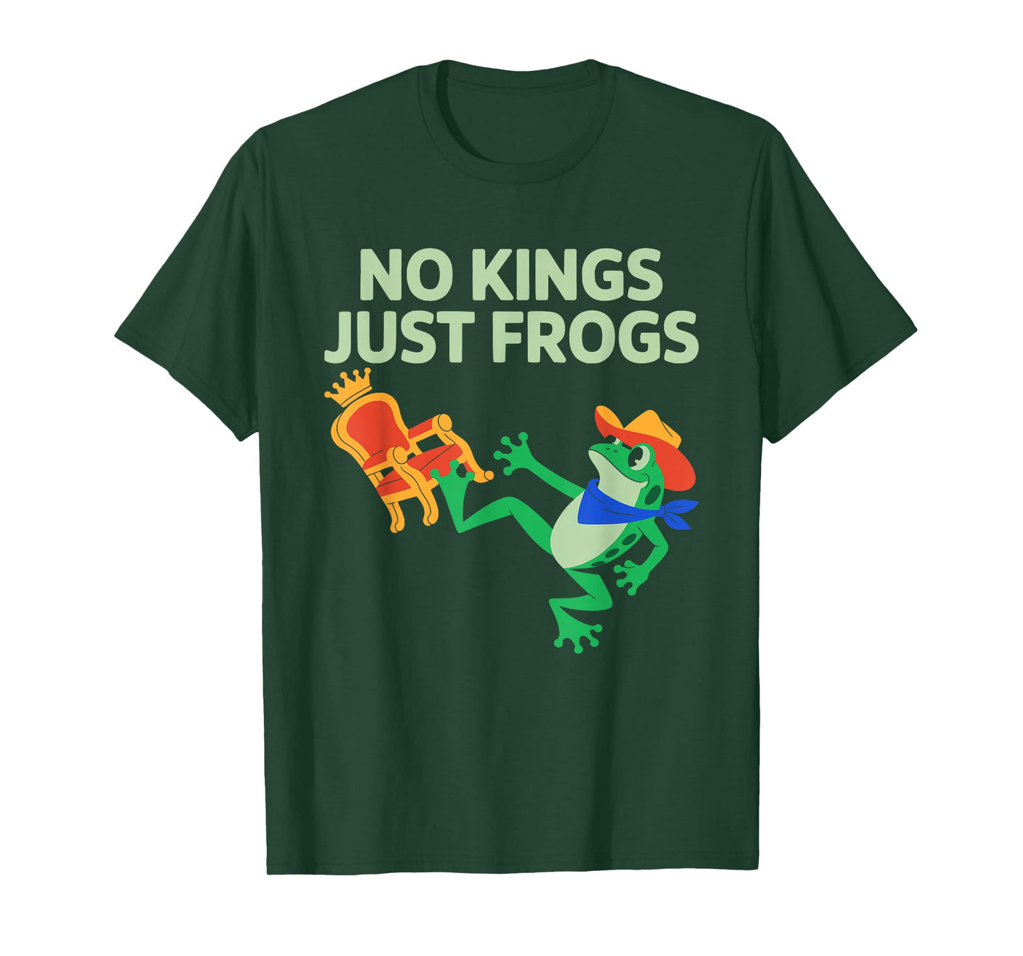 Vintage No Kings Just Frogs Portland Frog Protest Men Women T-Shirt