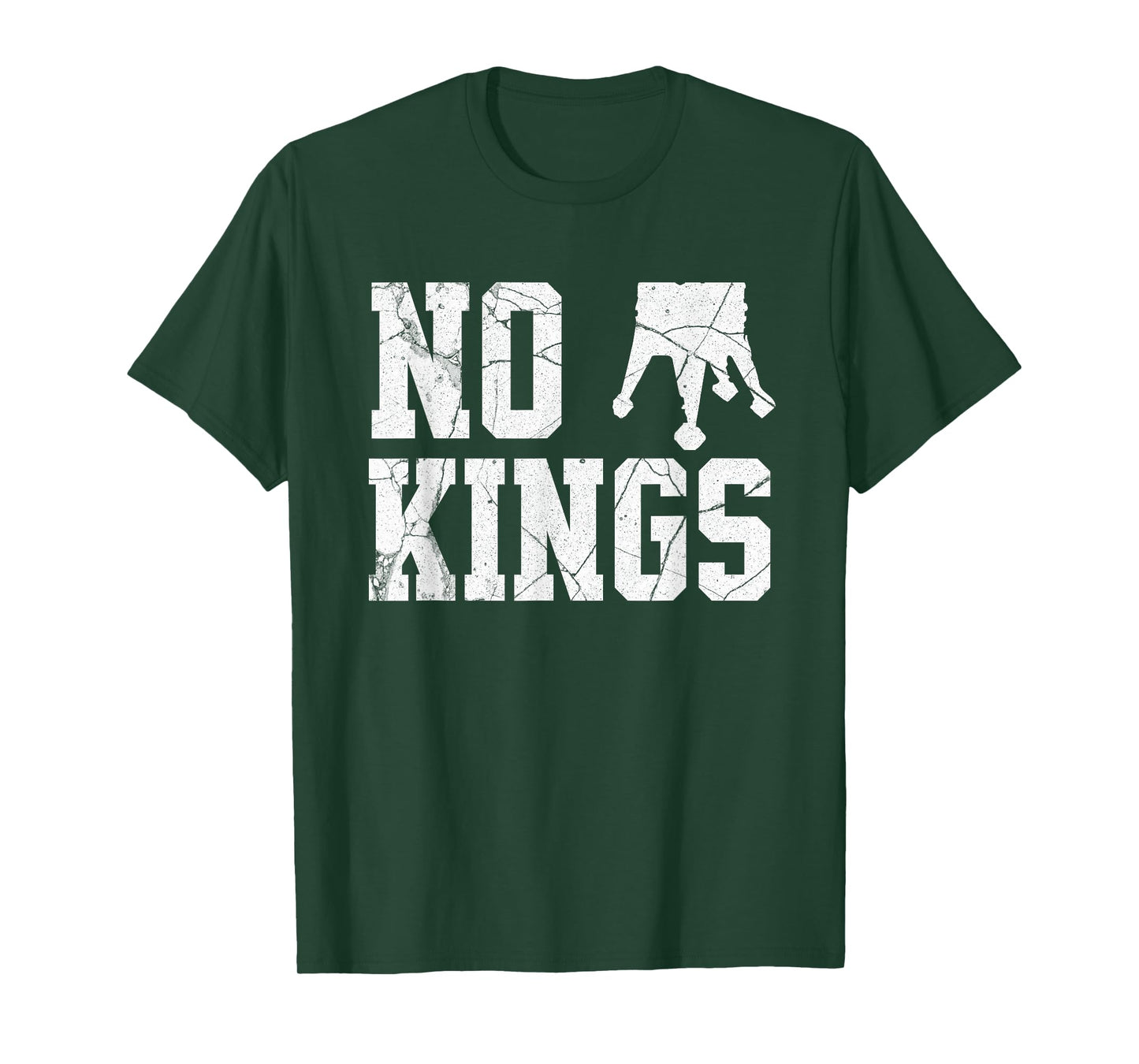 No Kings Bold Protest Graphic Minimalist Design Tees T-Shirt