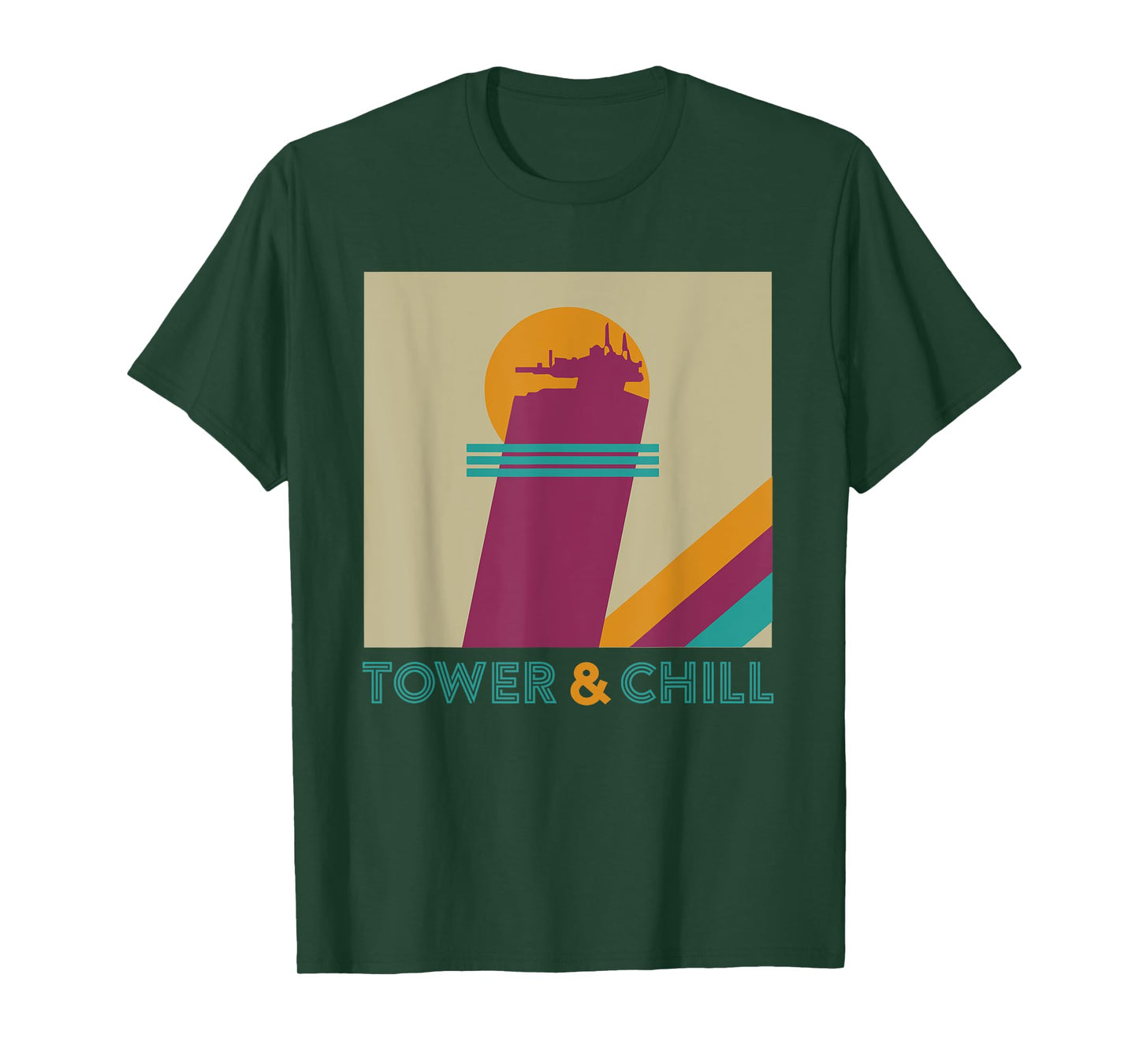 Retro TOWER & CHILL - Gamer Titan Hunter Warlock T-Shirt