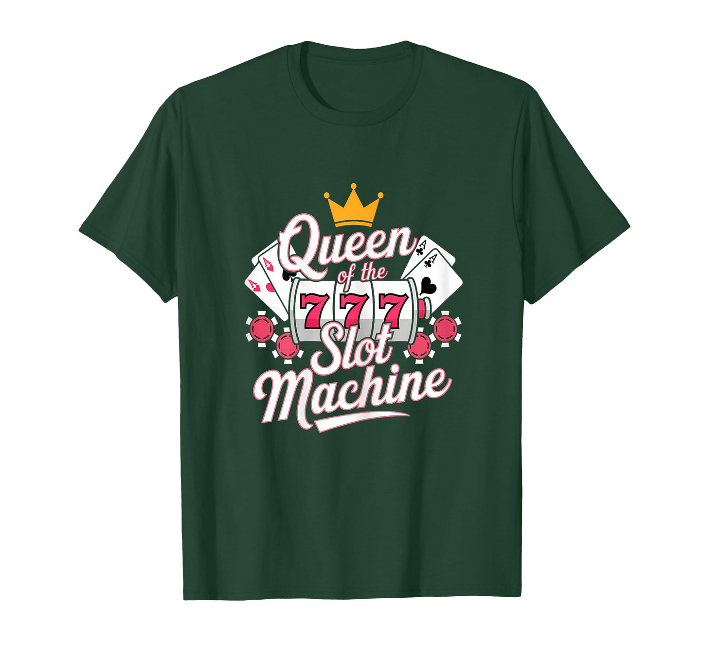 Slot Machine Queen Gambler Funny Casino Gambling T-Shirt