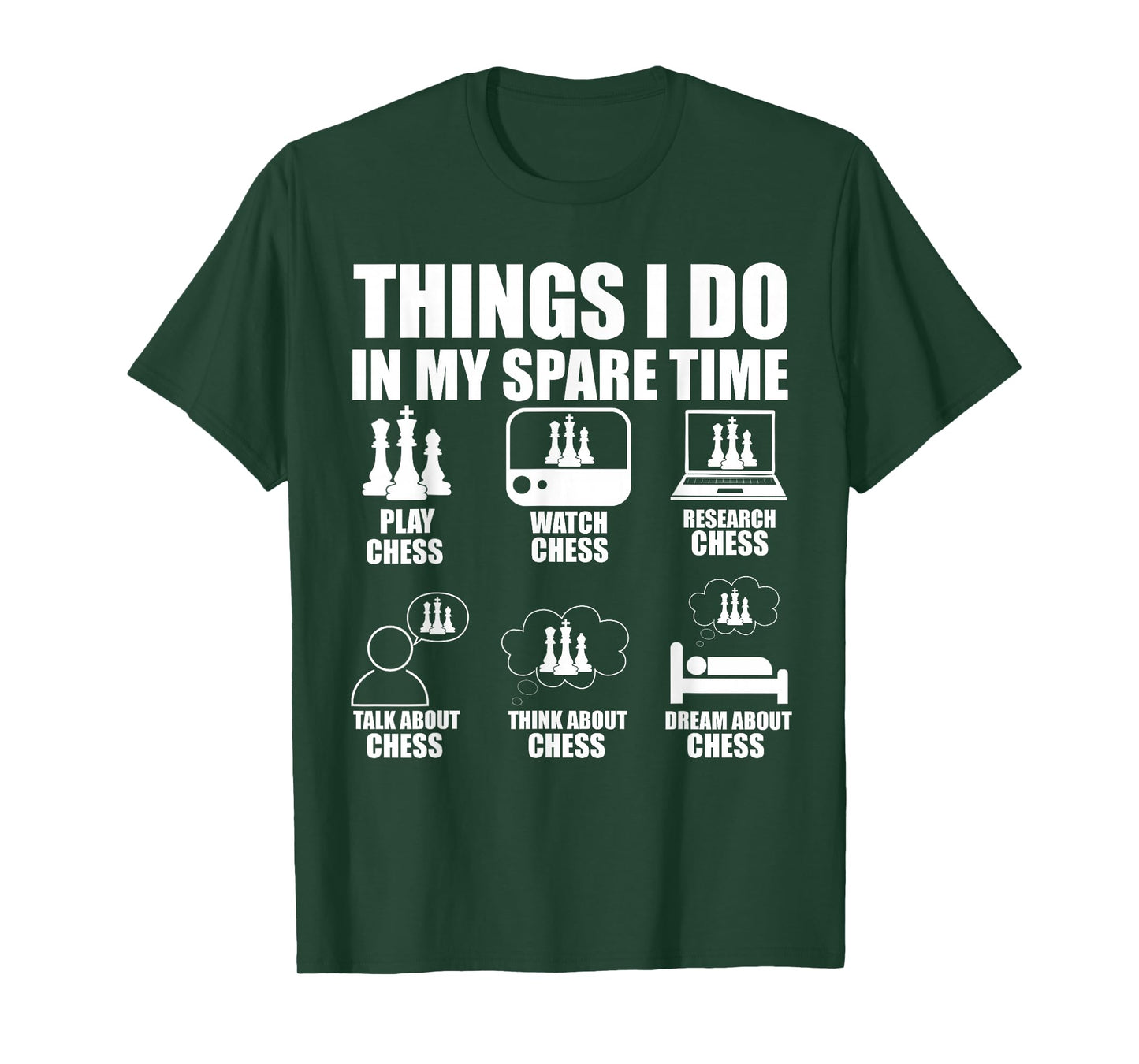 Things I Do In My Spare Time Chess Player Boys Funny Chess T-Shirt
