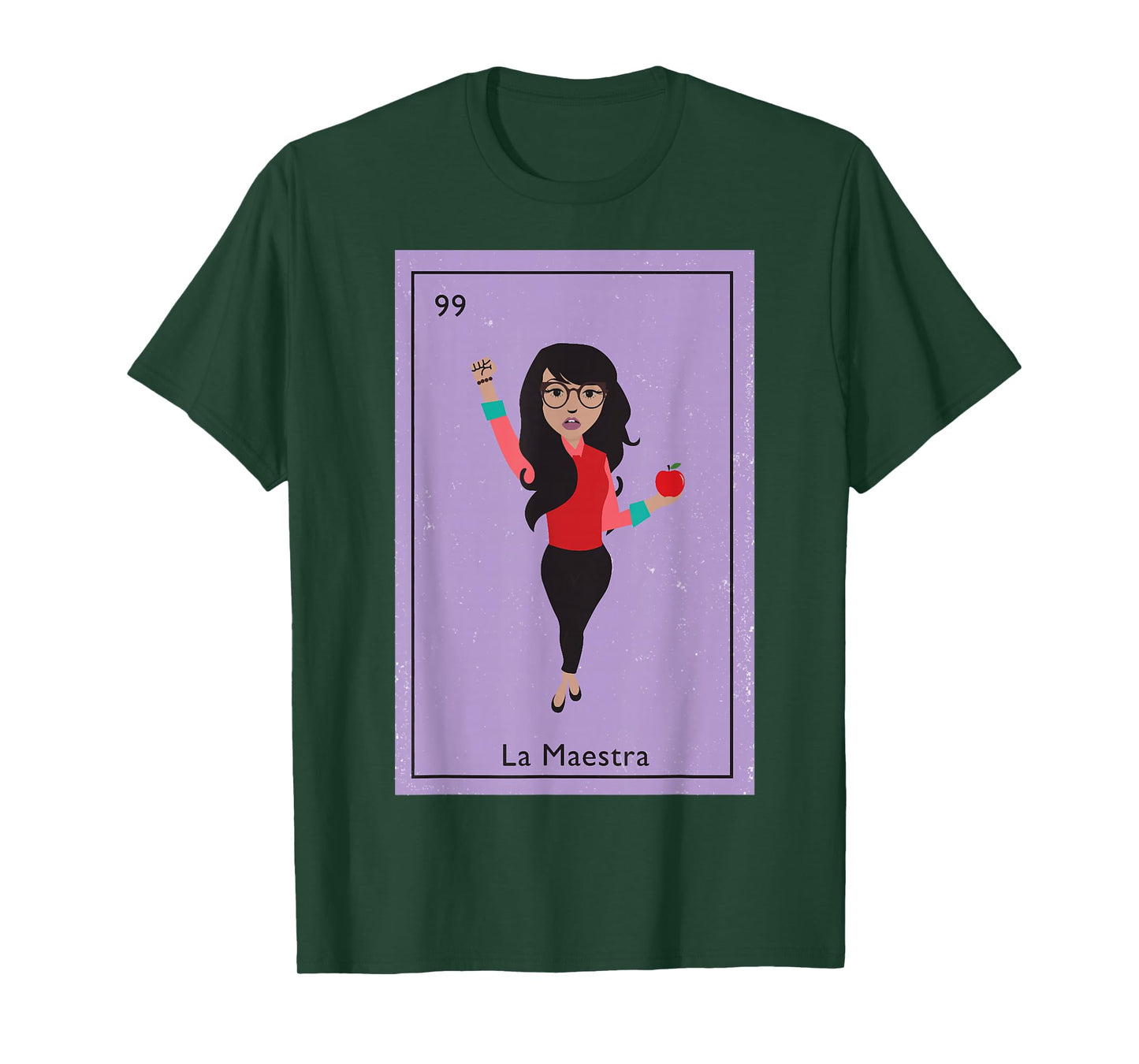 La Maestra Mexican Bingo Card Teacher Lottery Card T-Shirt