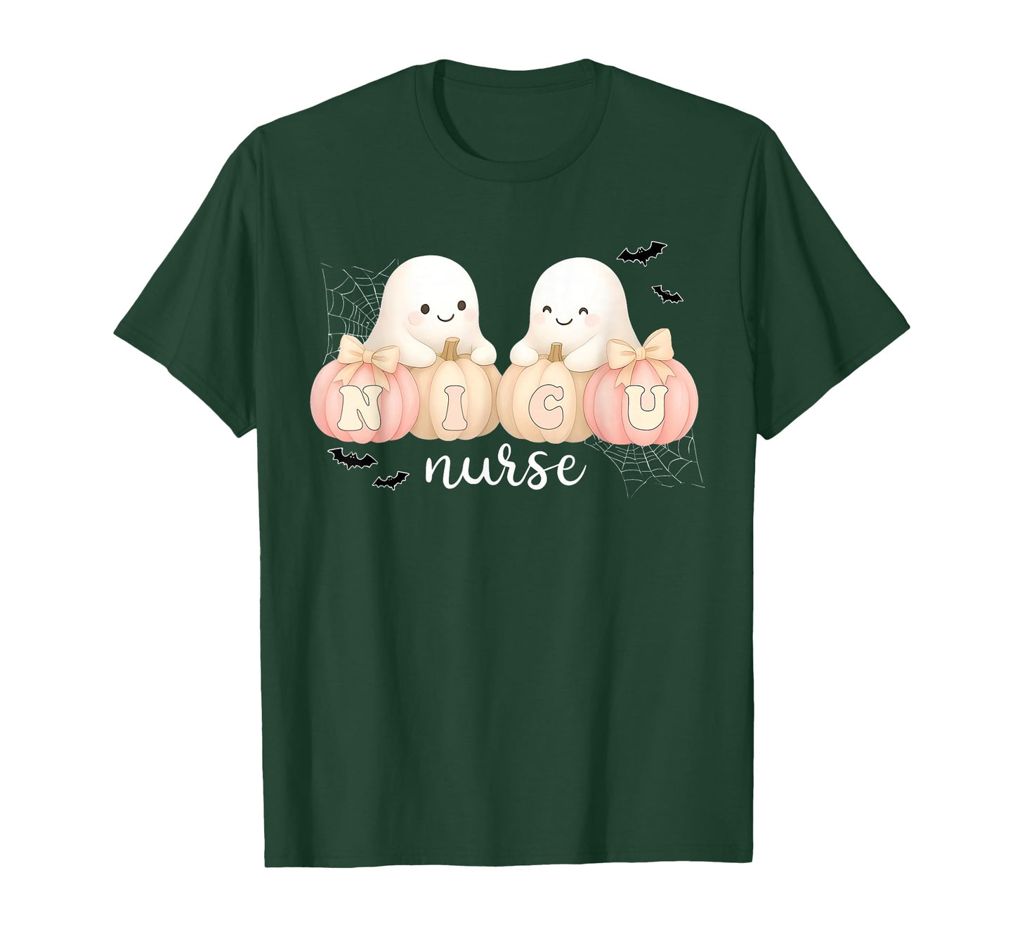 NICU Nurse Halloween Spooky Pumpkin Neonatal Intensive Care T-Shirt