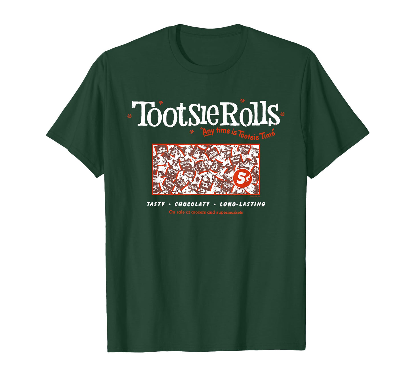 Tootsie Roll Tasty Chocolaty Long Lasting Vintage Ad Candy T-Shirt
