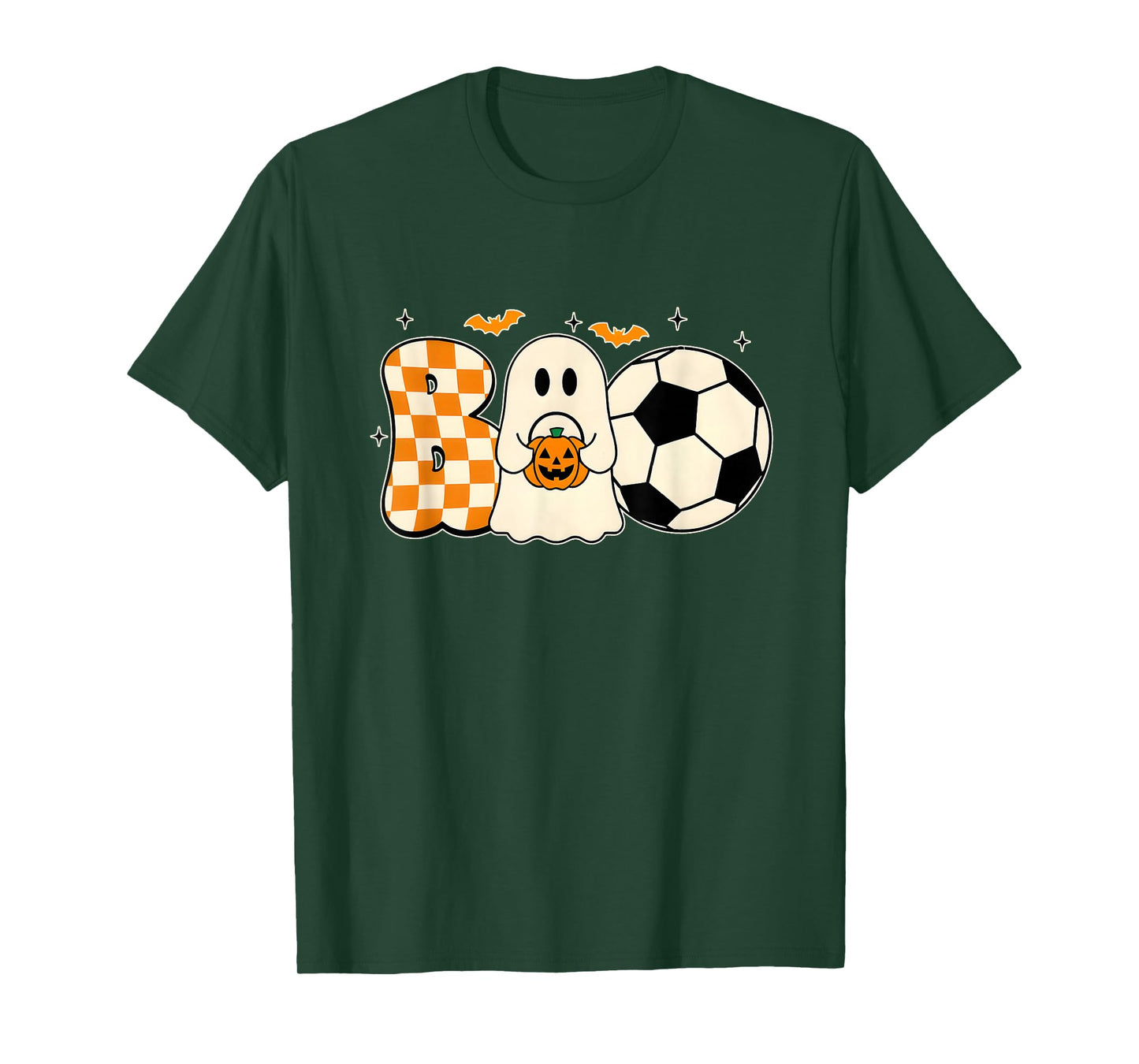 Boo Ghost Playing Soccer Halloween Players Trick or Treat T-Shirt