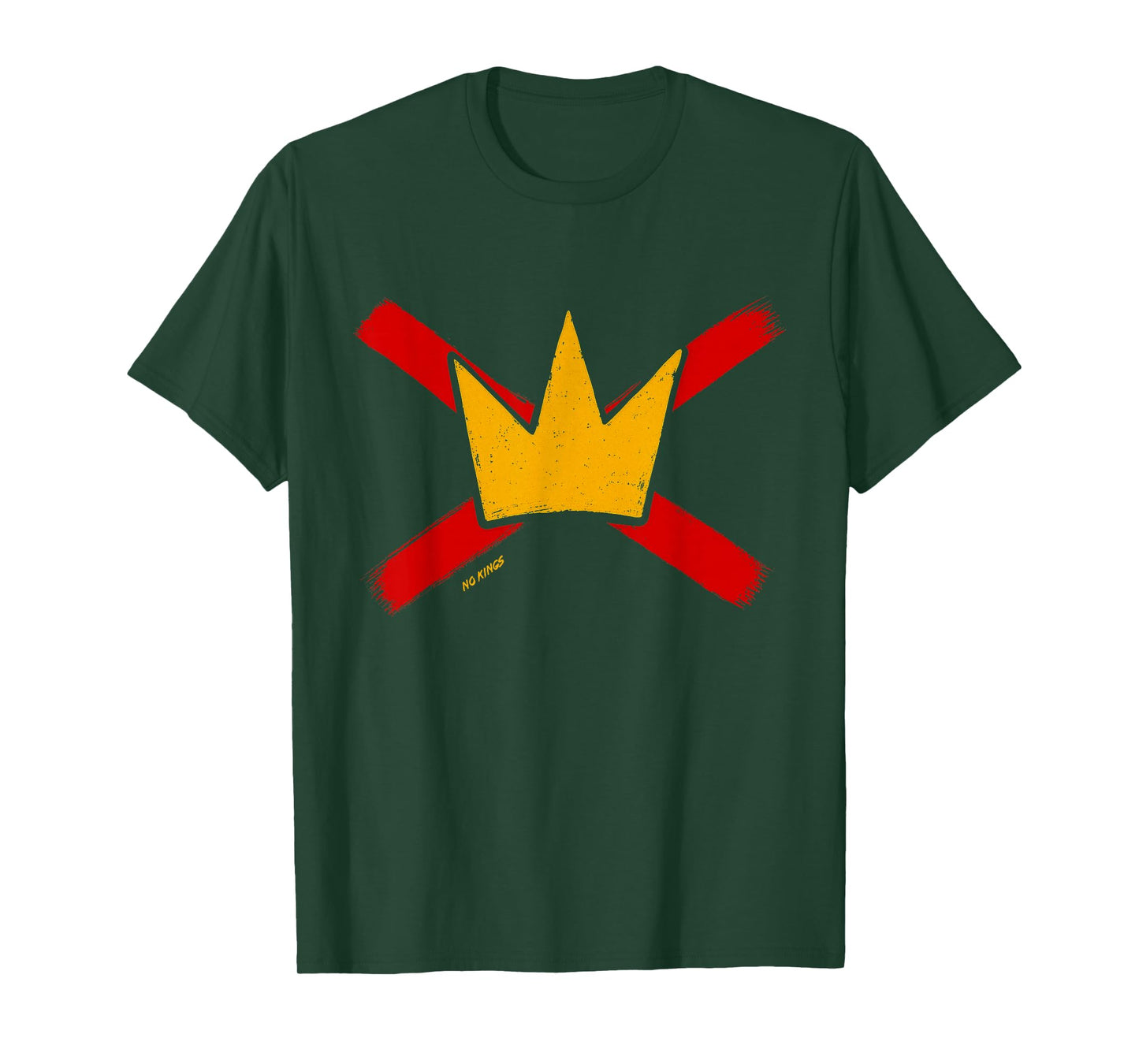 No Kings Grunge Crown Freedom T-Shirt