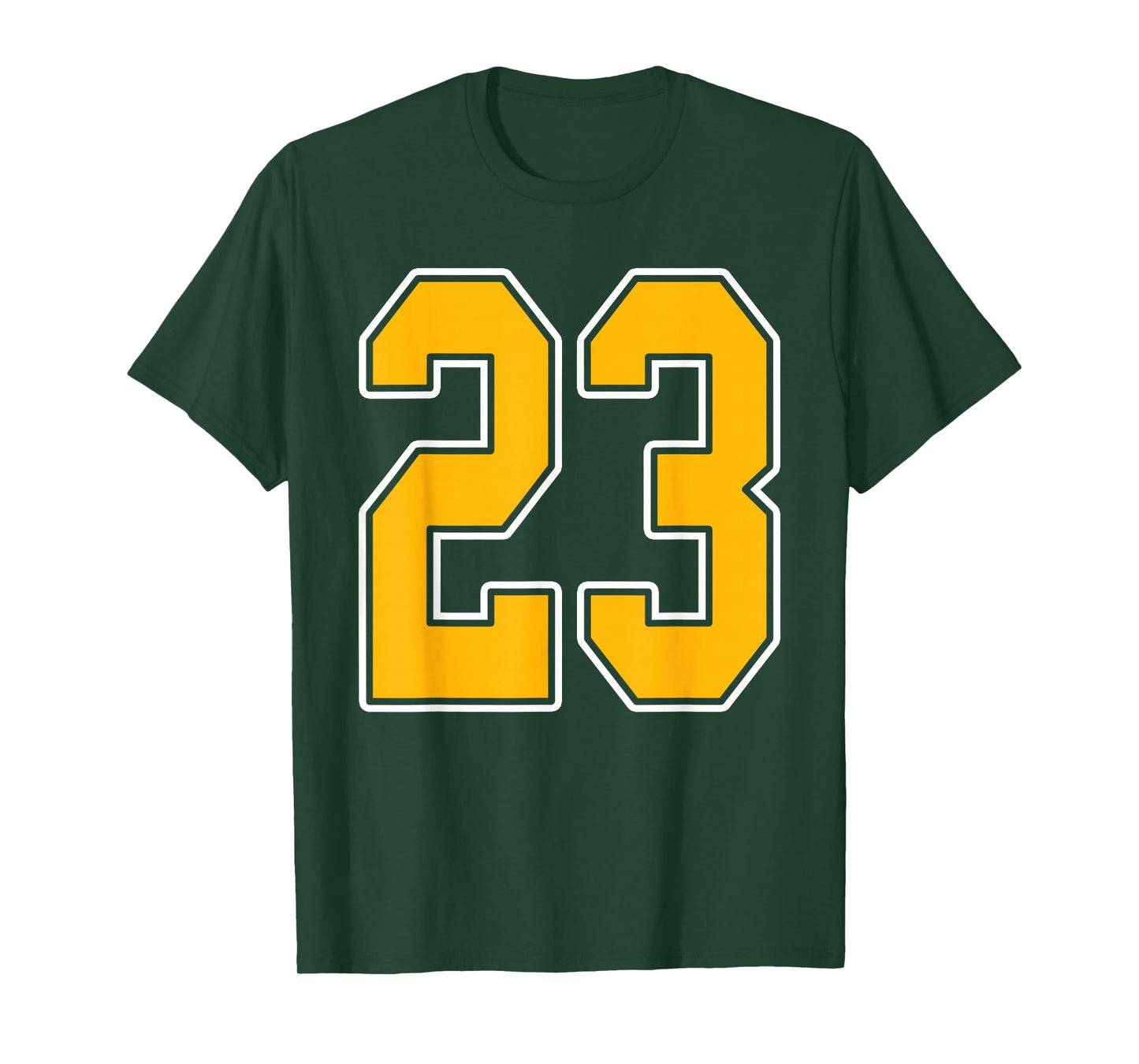Gold and White Sports Number 23 Jersey Uniform Player T-Shirt