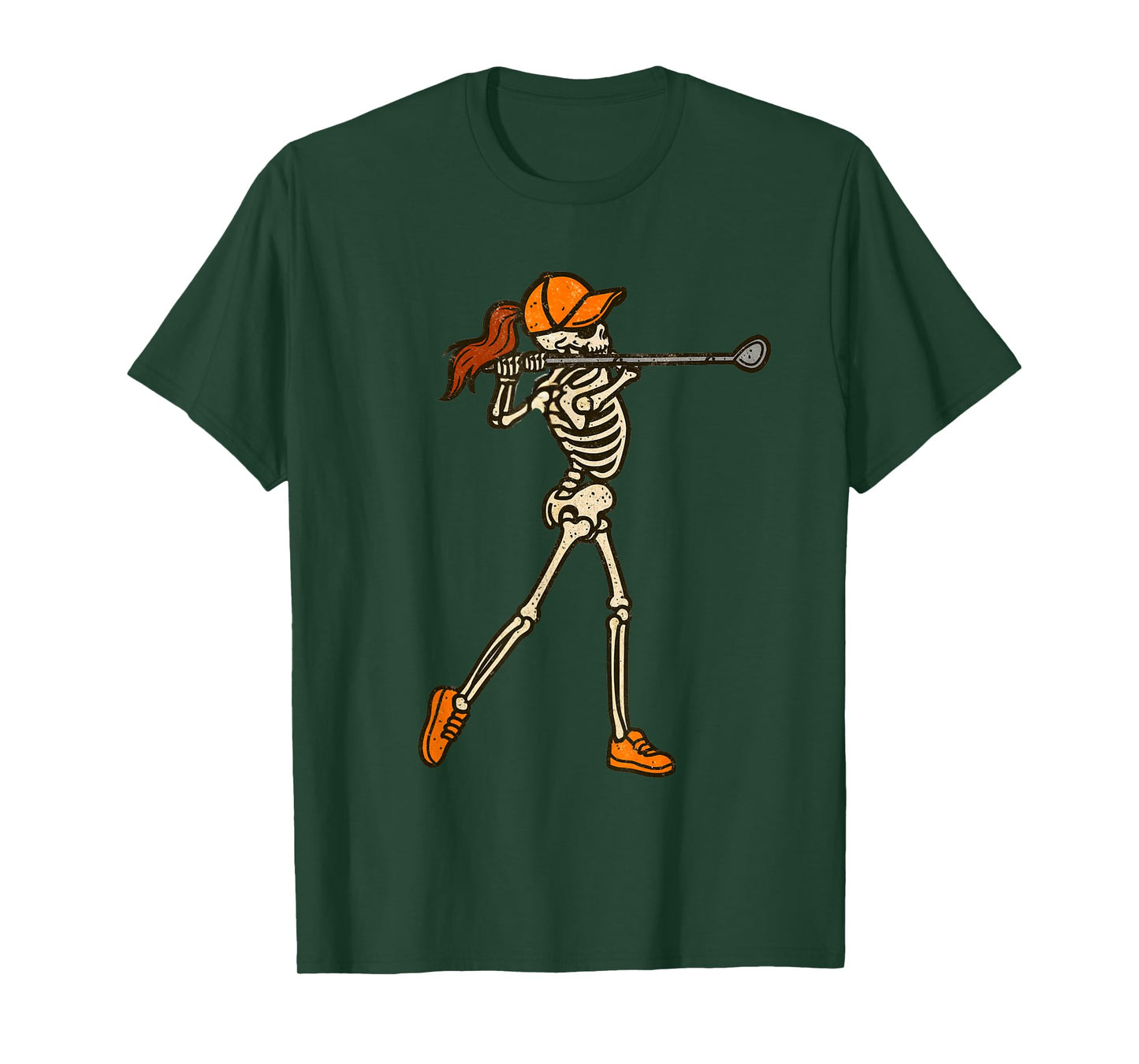 Halloween Women Golf Skeleton Funny Golf Halloween T-Shirt