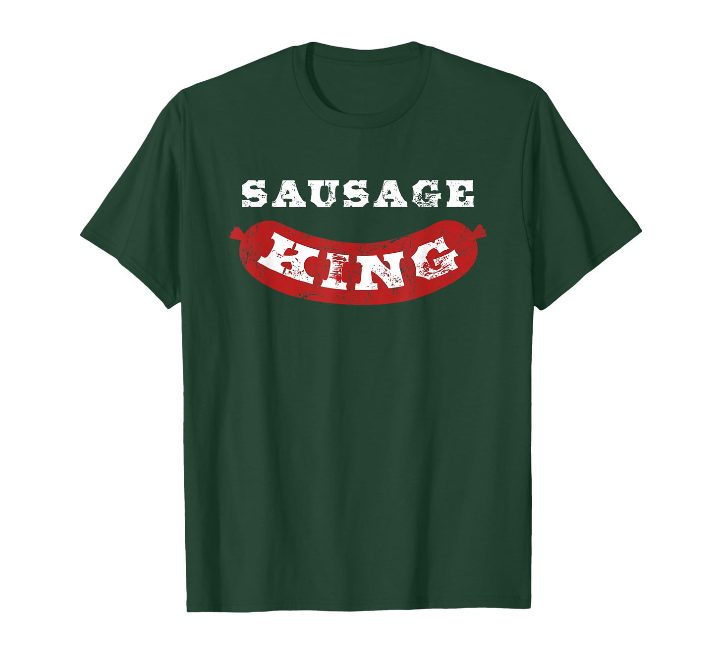 Sausage King Funny Distressed BBQ T-Shirt