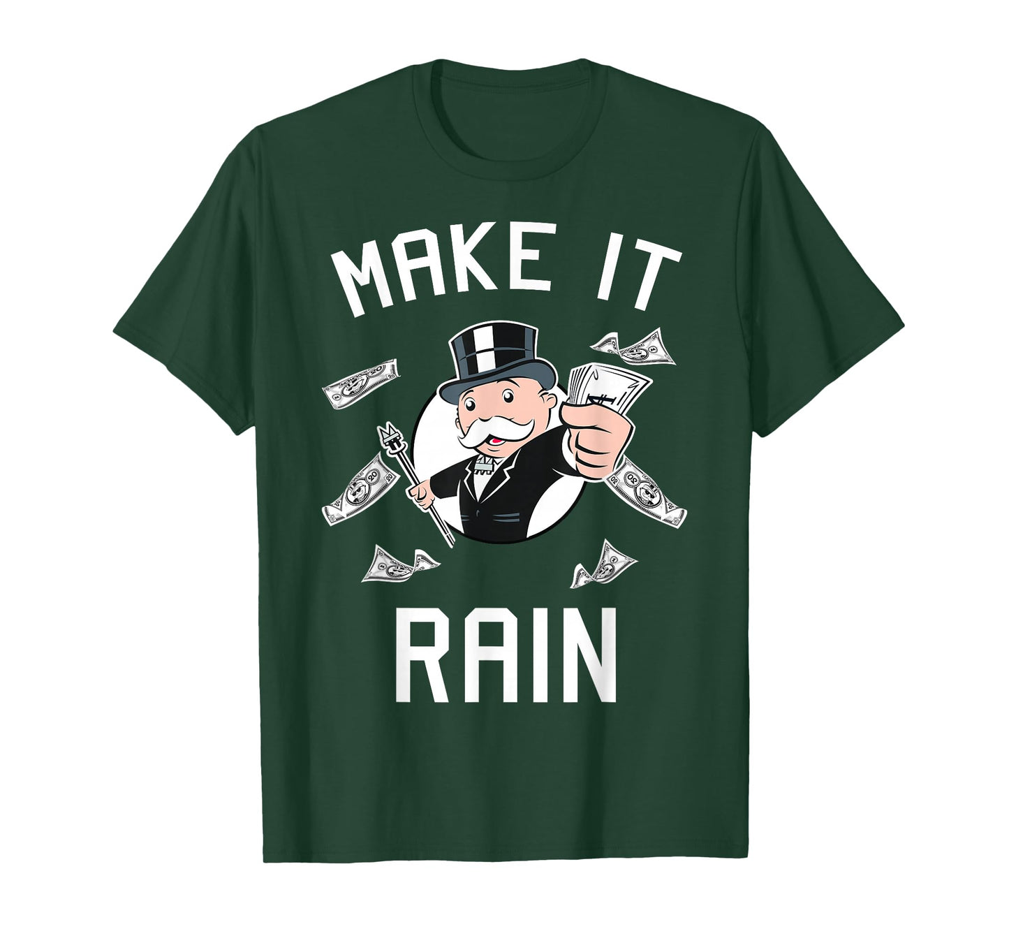 Monopoly Man Make It Rain Logo Portrait T-Shirt