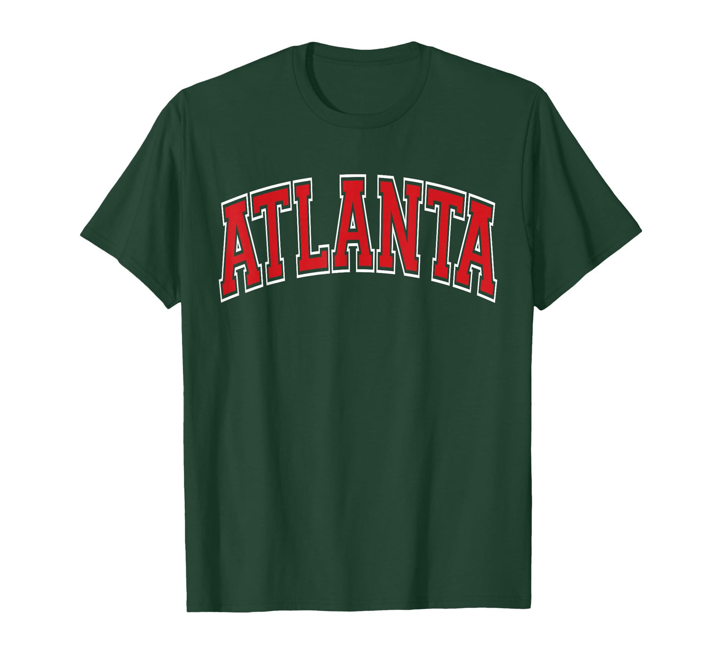 Atlanta Arched Red Text T-Shirt