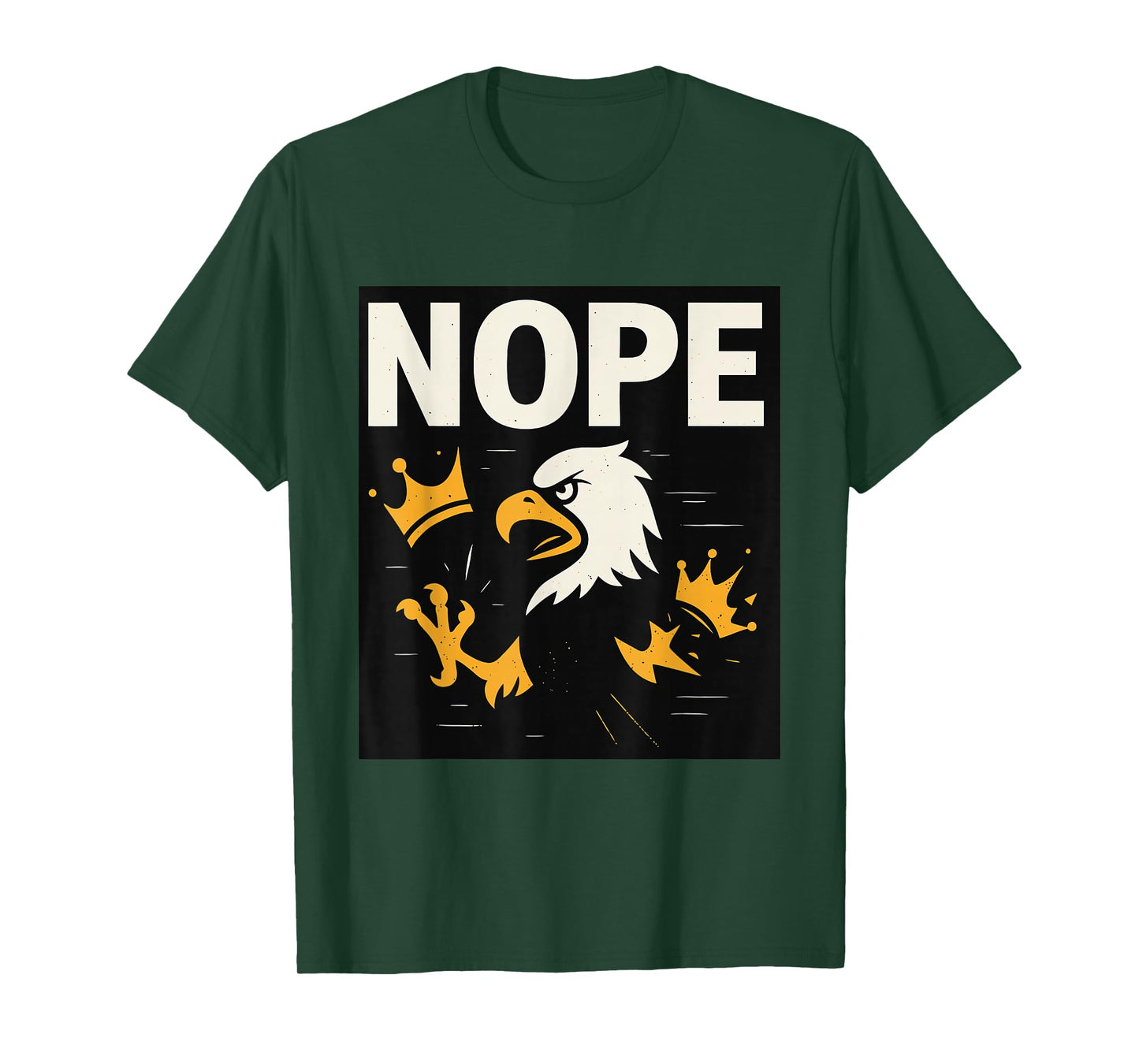 No Kings Nope Bold Minimal Protest Statement T-Shirt