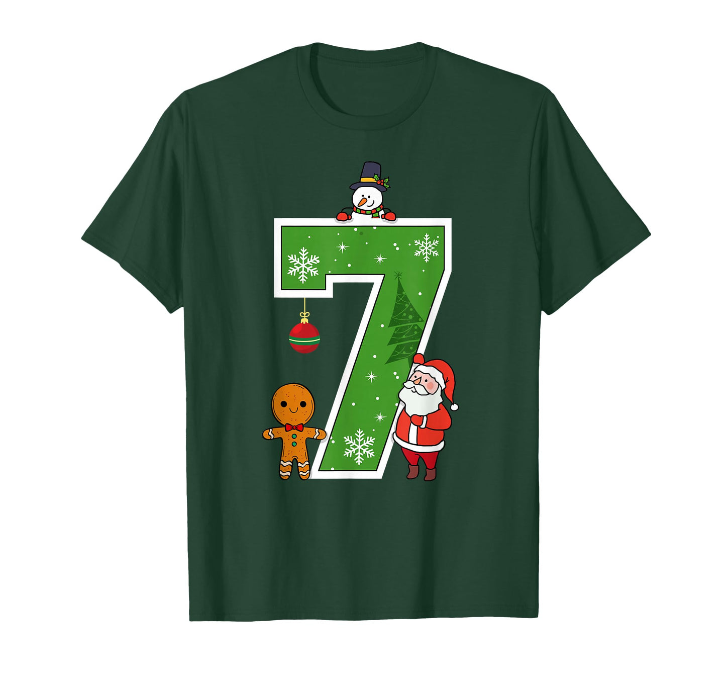 Number 7 67 Meme Couple Pajamas Christmas Matching T-Shirt