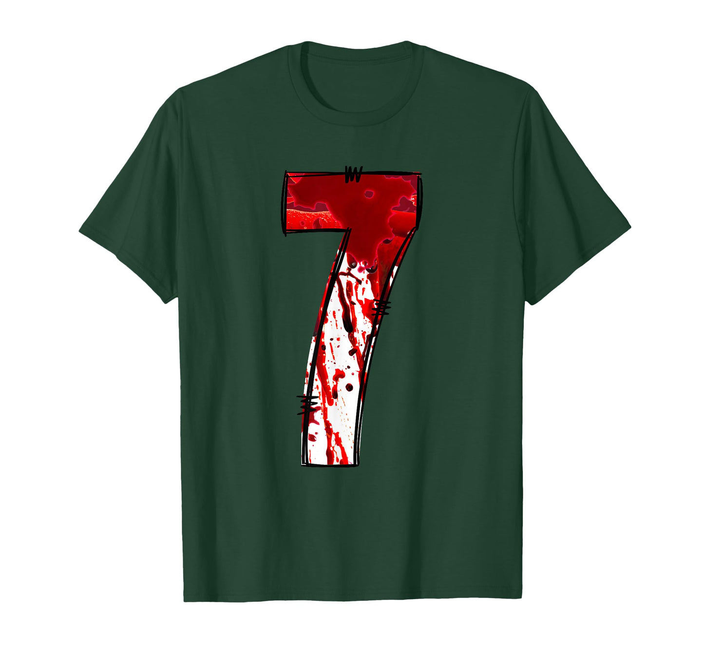 Fun Six Seven 6 7 Meme Design Couples Halloween Horror Blood T-Shirt