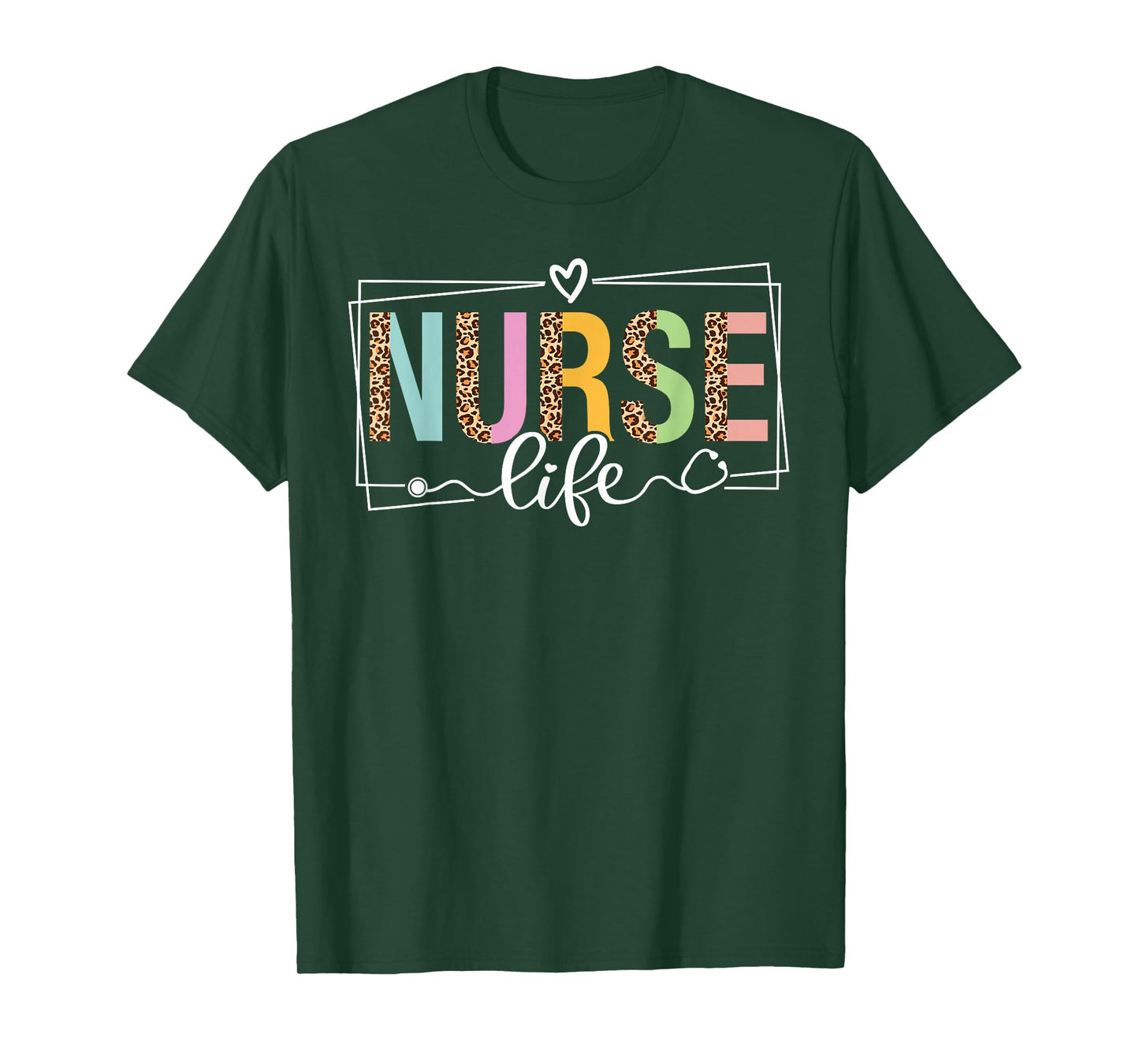 Nurse Life RN LPN CNA Nurse Week Healthcare Leopard Women T-Shirt