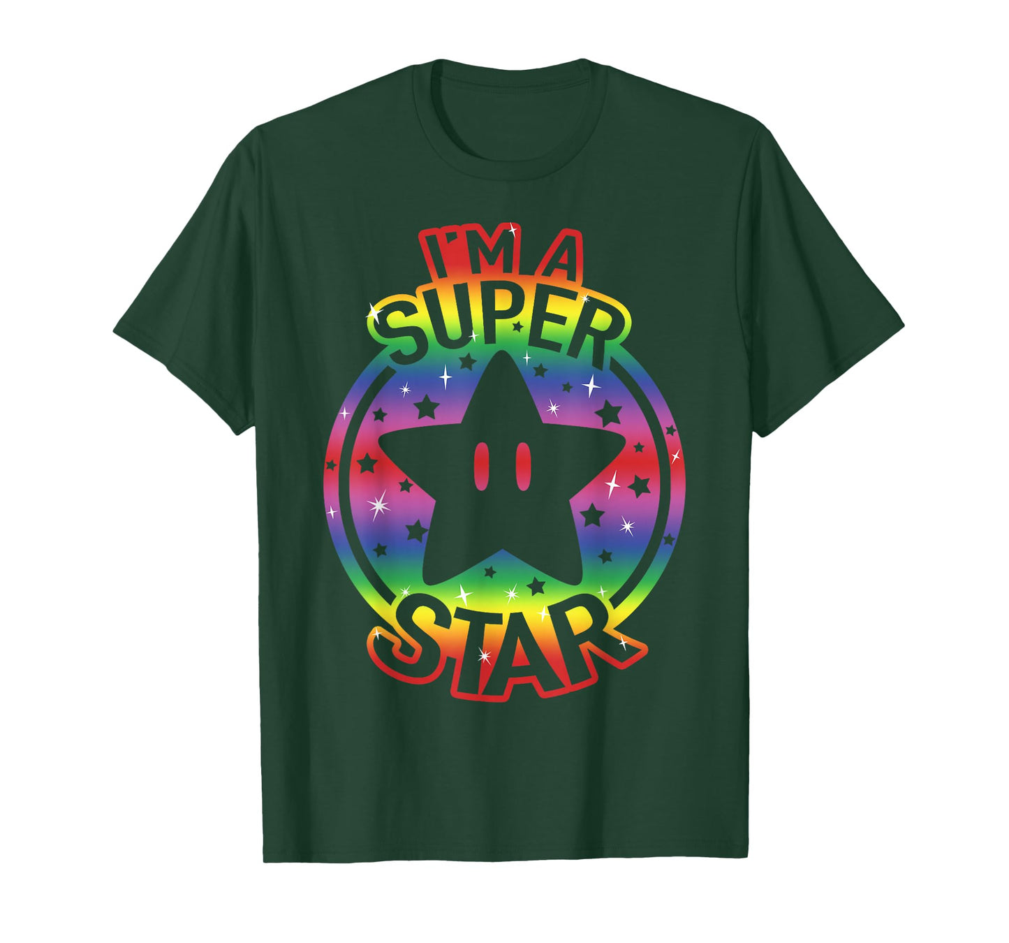 Super Mario Pride I'm A Super Star Rainbow Vintage Nintendo T-Shirt