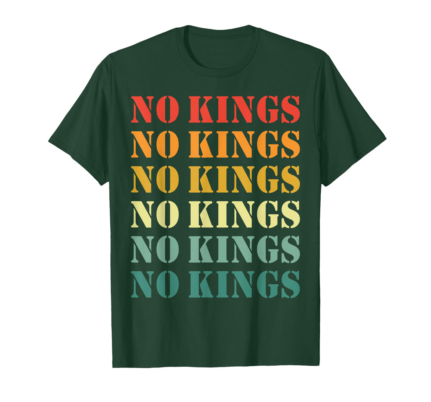 Retro No Kings Protest Patriotic T-Shirt