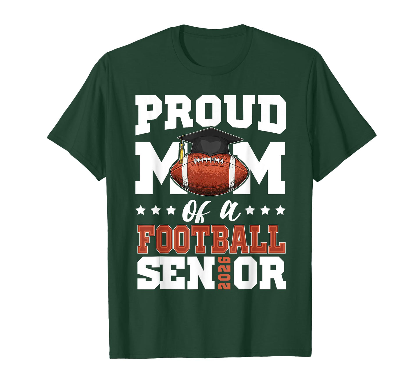 Proud Mom of a football senior 2026 graduation gifts T-Shirt