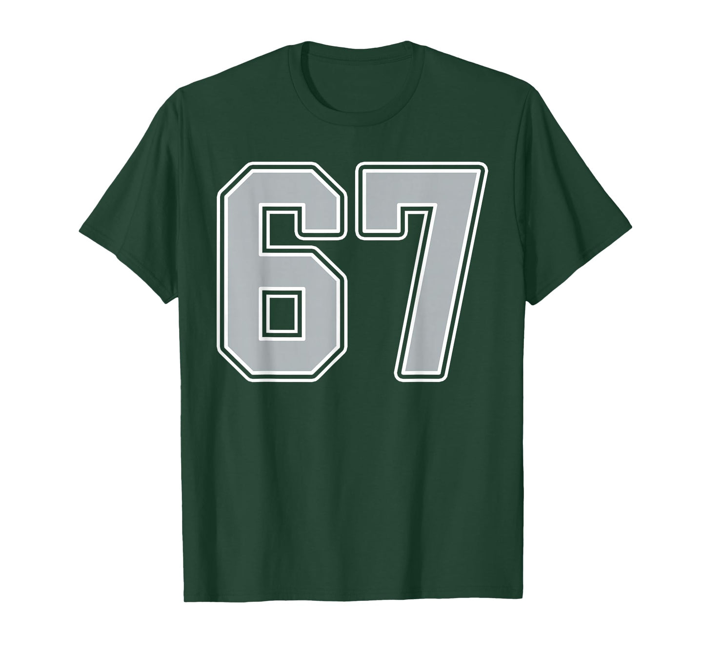 Silver Black White Number 67 Jersey Player Uniform #67 T-Shirt