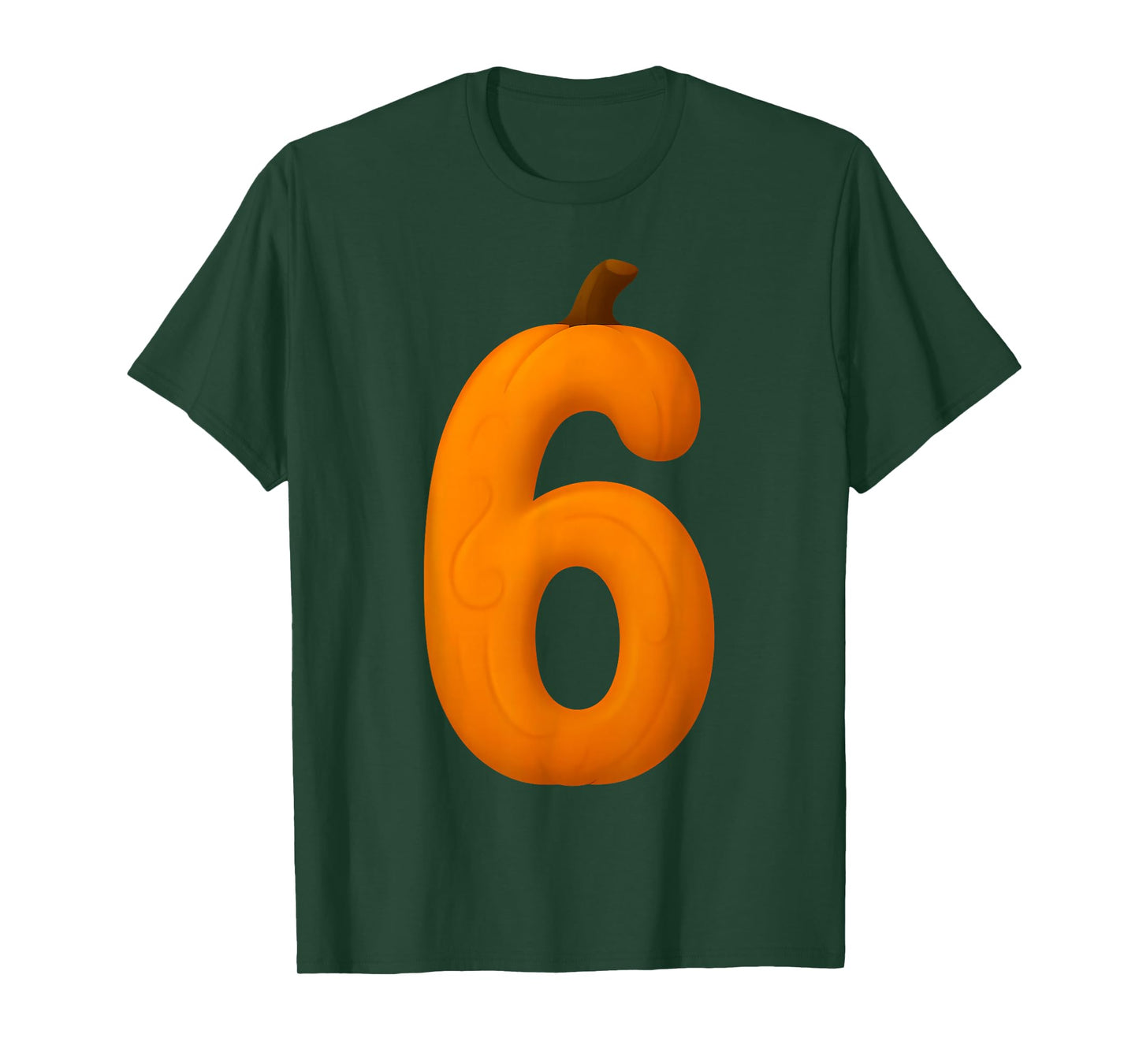 6 Number Six Seven Fall Pumpkin Halloween Funny Matching T-Shirt