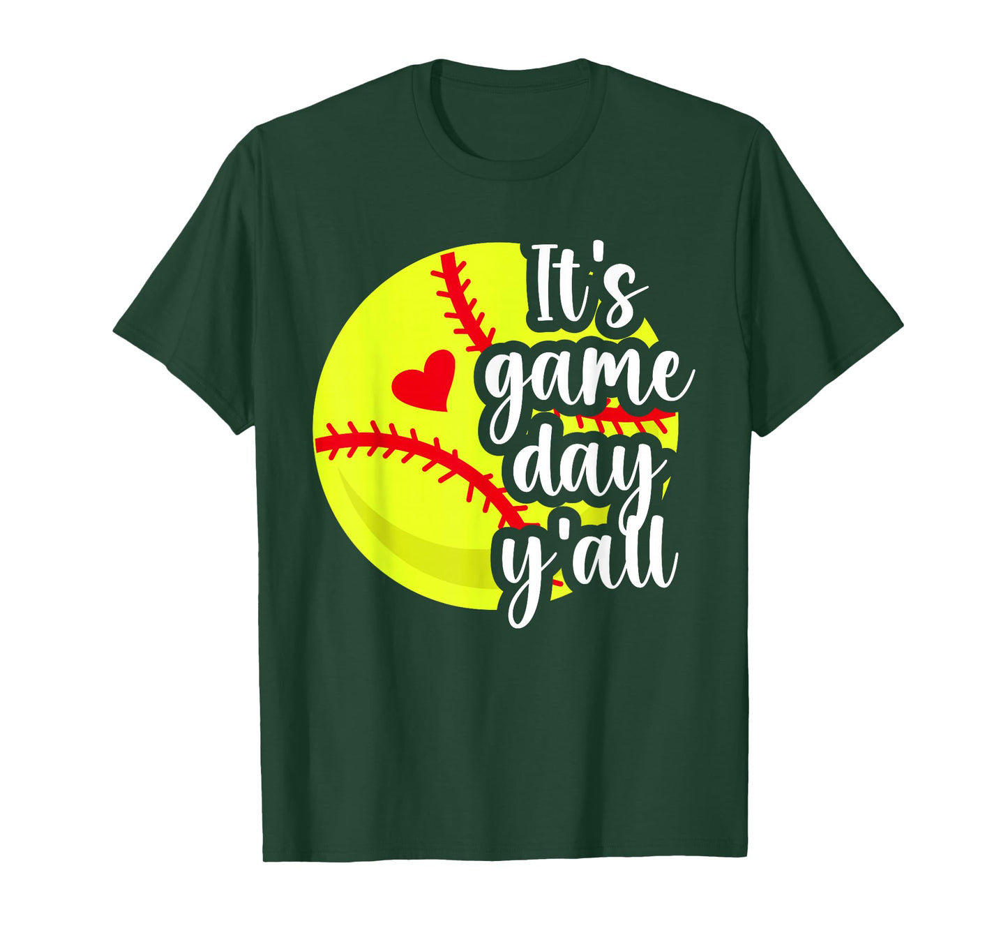 It's Game Day Y'All Softball Game Day Softball T-Shirt