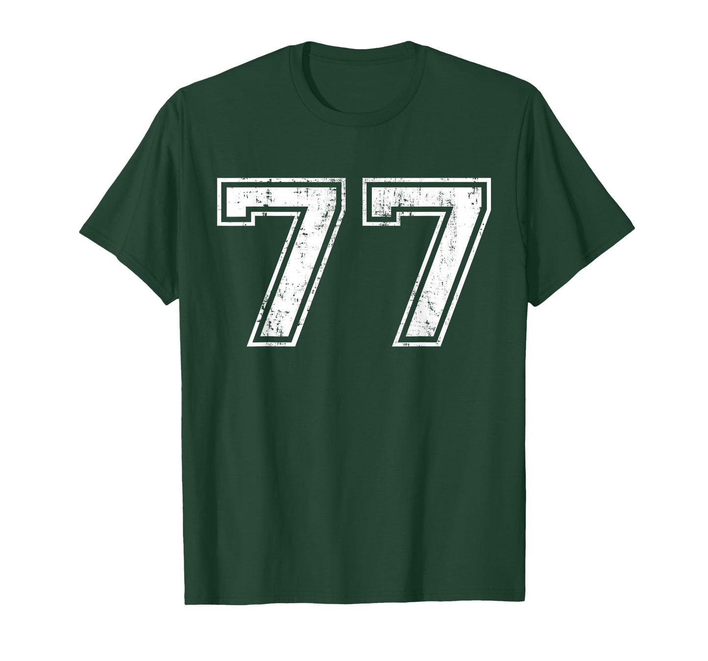 Number 77 Distressed Vintage Seventy Seven Sports Practice T-Shirt