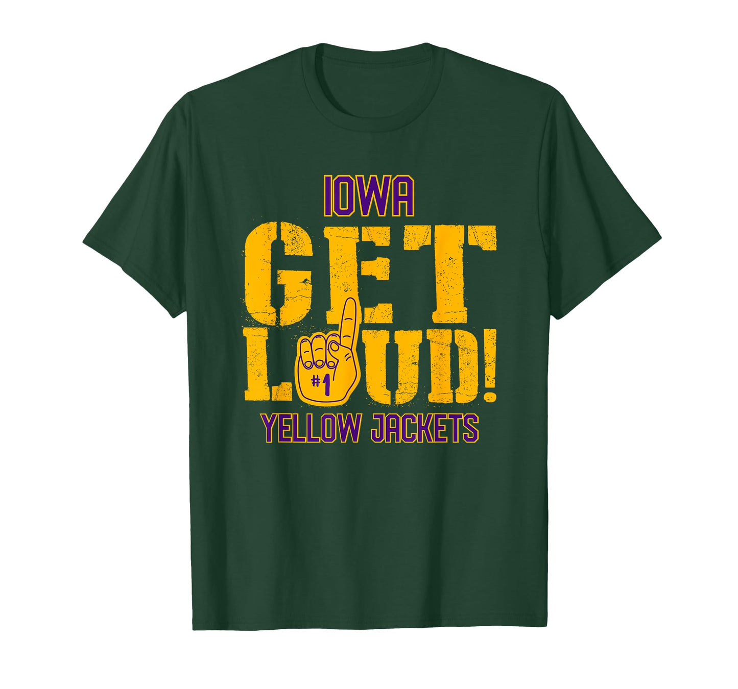 Iowa High School GET LOUD Yellow Jackets T-Shirt