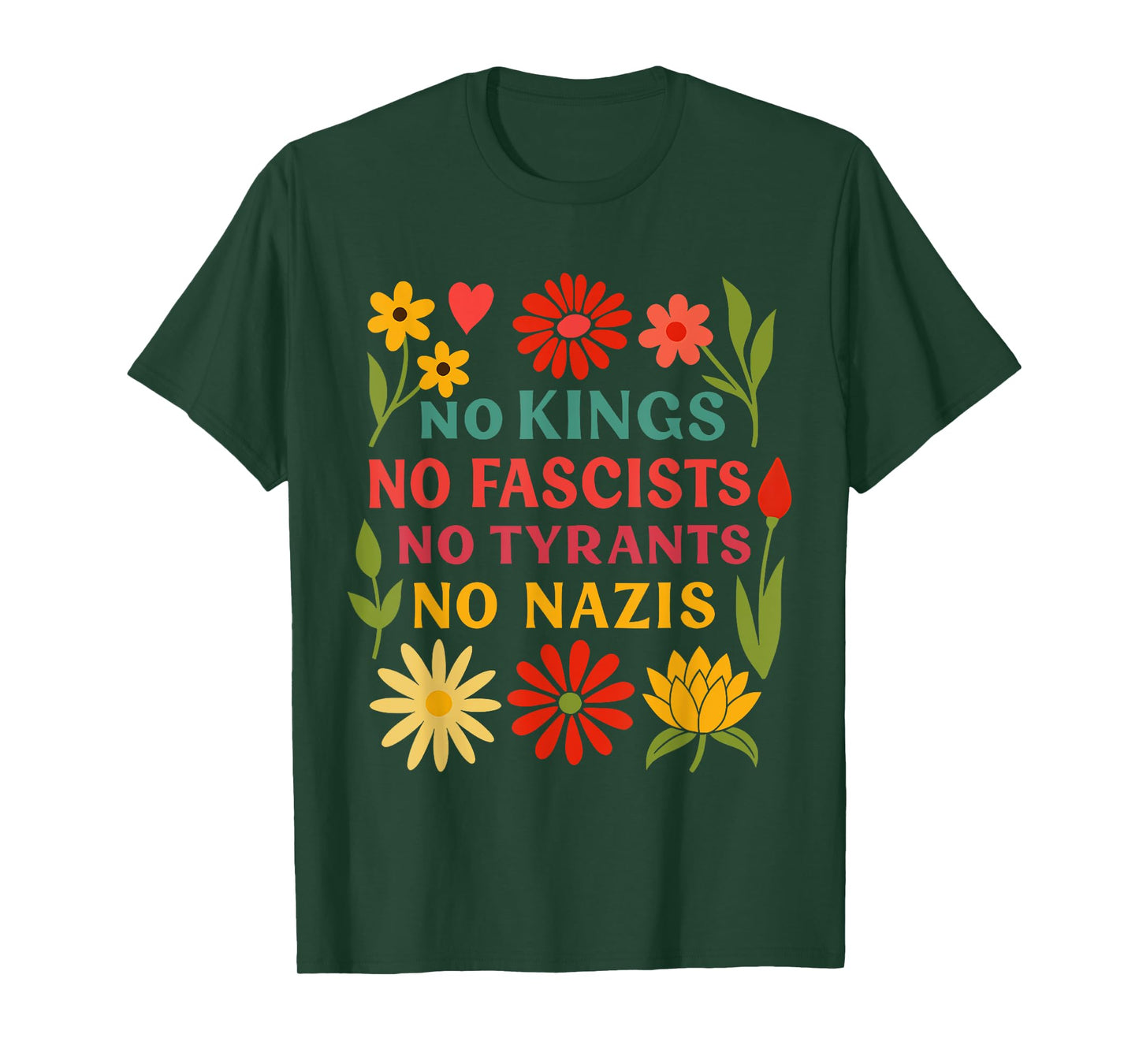 No Kings No Fascists No Tyrants No Nazis T-Shirt