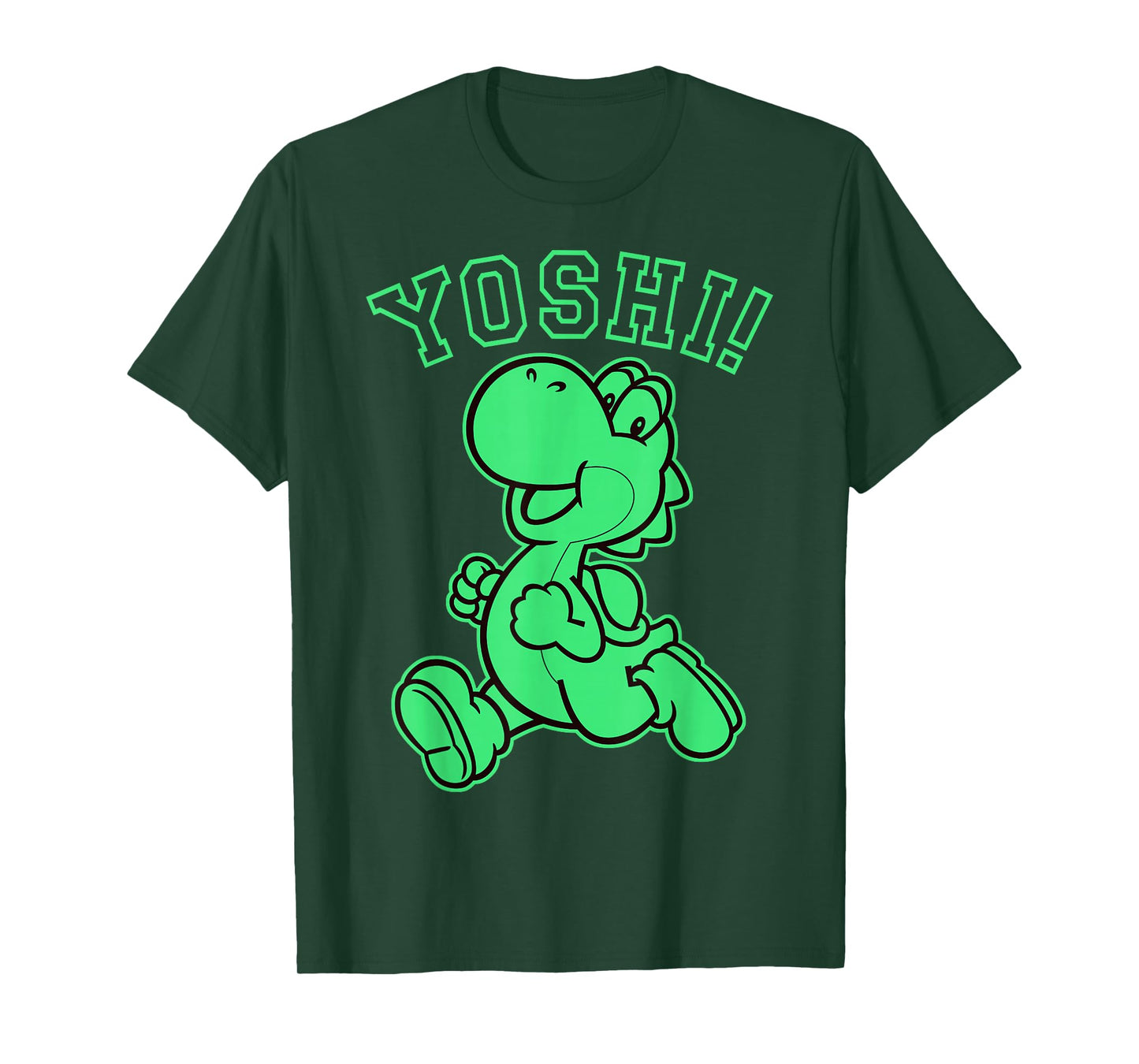 Super Mario Yoshi Green Run Classic Graphic T-Shirt T-Shirt